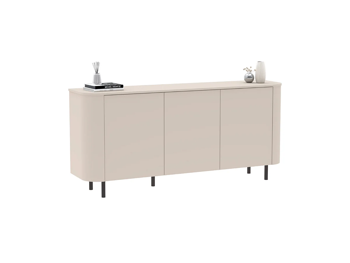 Buffet de Cachemira con 3 Puertas y Bordes Redondeados L180,2 cm - BORA