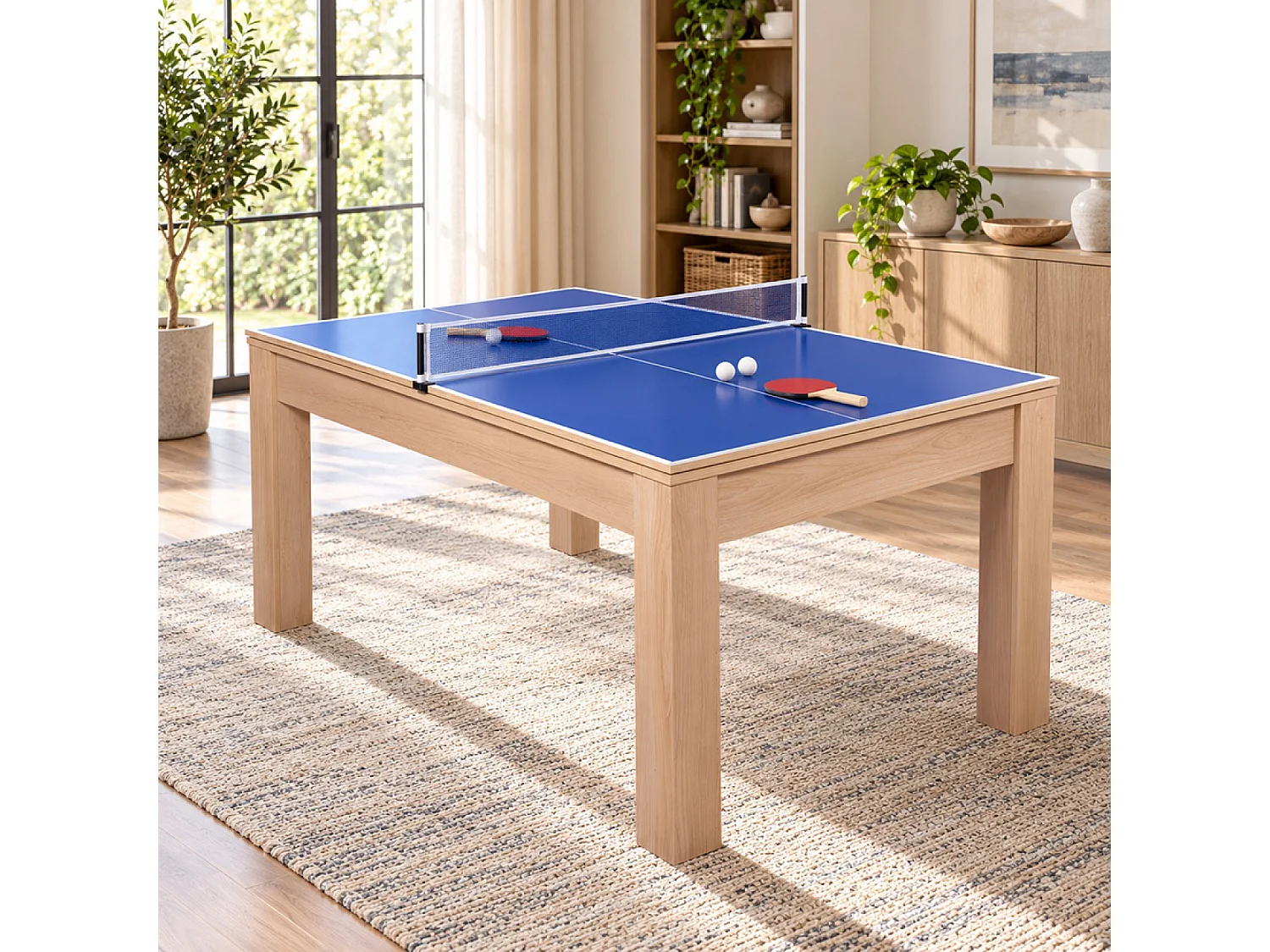 Table multi-jeux 3 en 1 convertible en billard, ping-pong et table à manger CLEVELAND