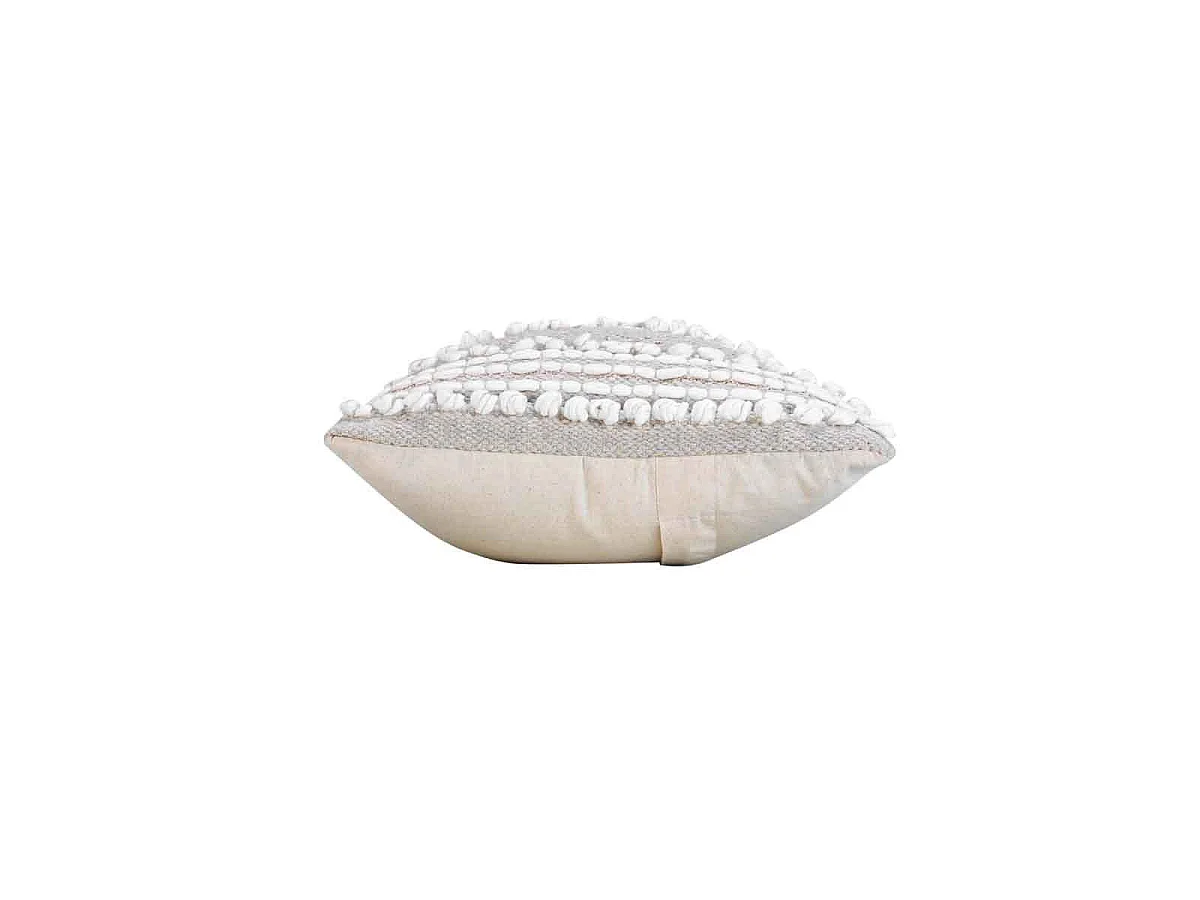 Coussin Déco "Blanca" 30x50cm Naturel & Blanc