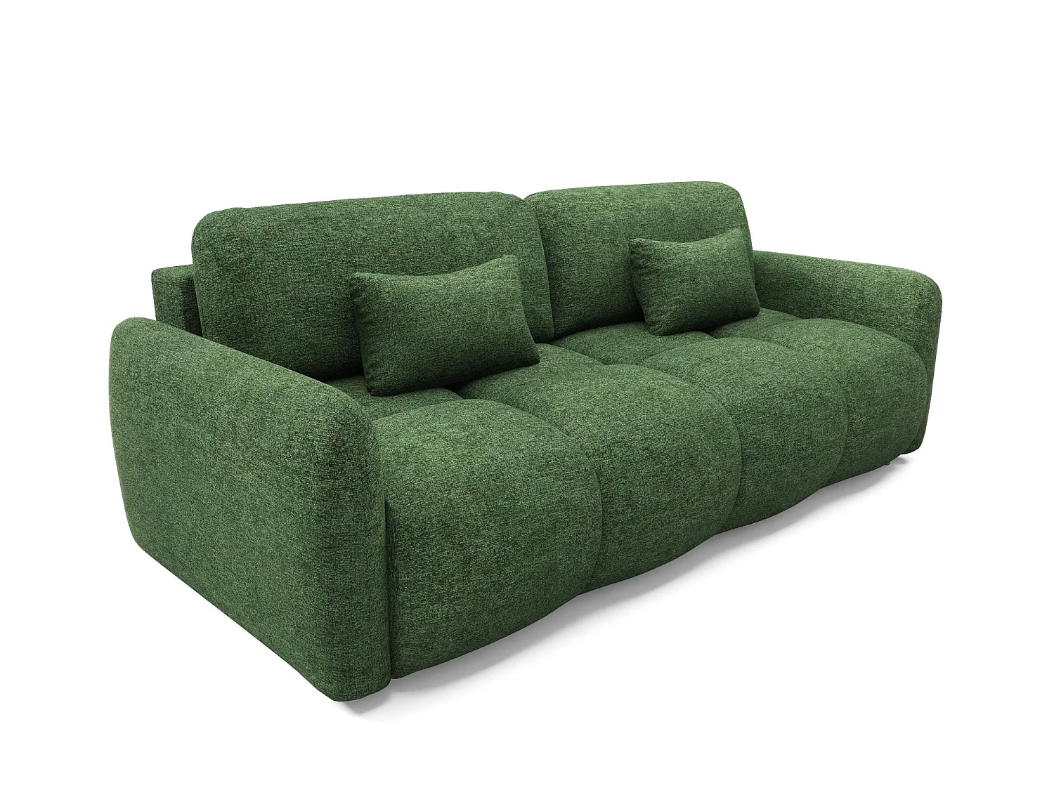 4-zits slaapbank SOFA BUFFOLO, flesgroenkleurige gemêleerde stof, ultrazachte zitkussens met wolkachtig comfort, onweerstaanbaar zitcomfort