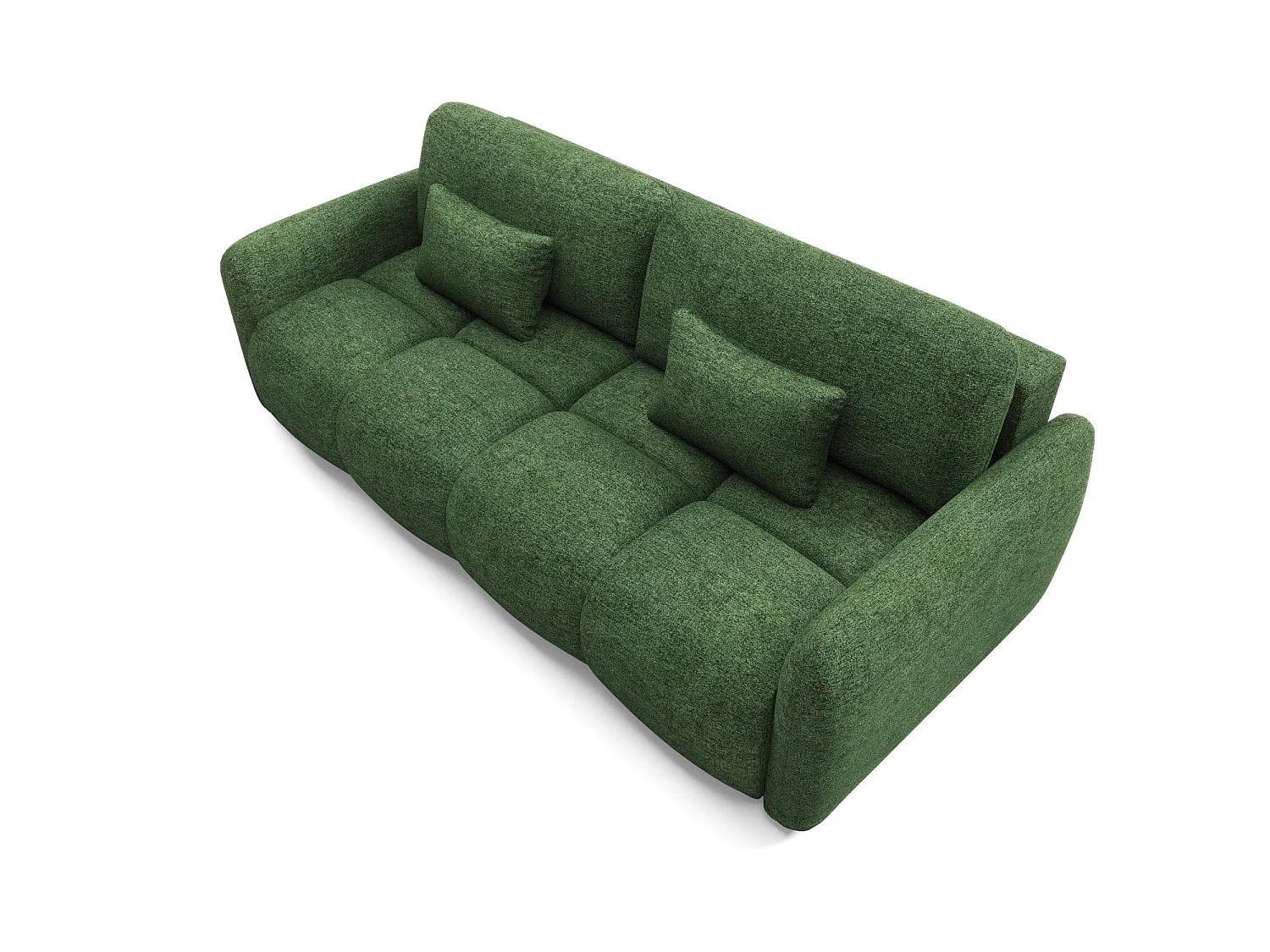 4-zits slaapbank SOFA BUFFOLO, flesgroenkleurige gemêleerde stof, ultrazachte zitkussens met wolkachtig comfort, onweerstaanbaar zitcomfort