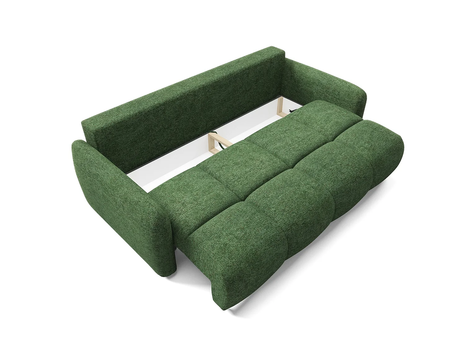 4-zits slaapbank SOFA BUFFOLO, flesgroenkleurige gemêleerde stof, ultrazachte zitkussens met wolkachtig comfort, onweerstaanbaar zitcomfort