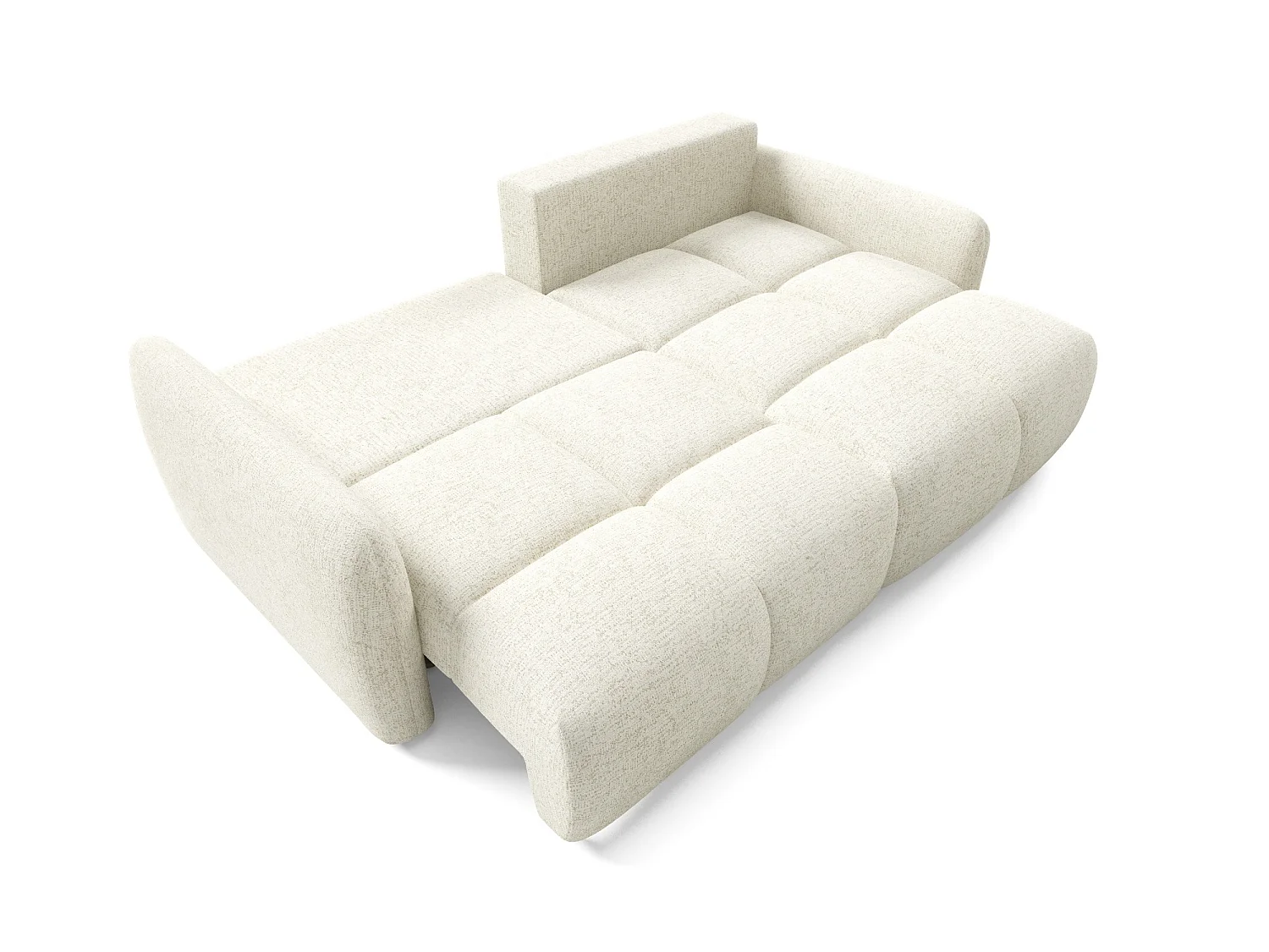 4-zits slaapbank hoekmodel BUFFOLO L, gemêleerde stof, ultrazachte zitplaatsen met wolkachtig comfort, onweerstaanbaar zitcomfort, crèmekleurig