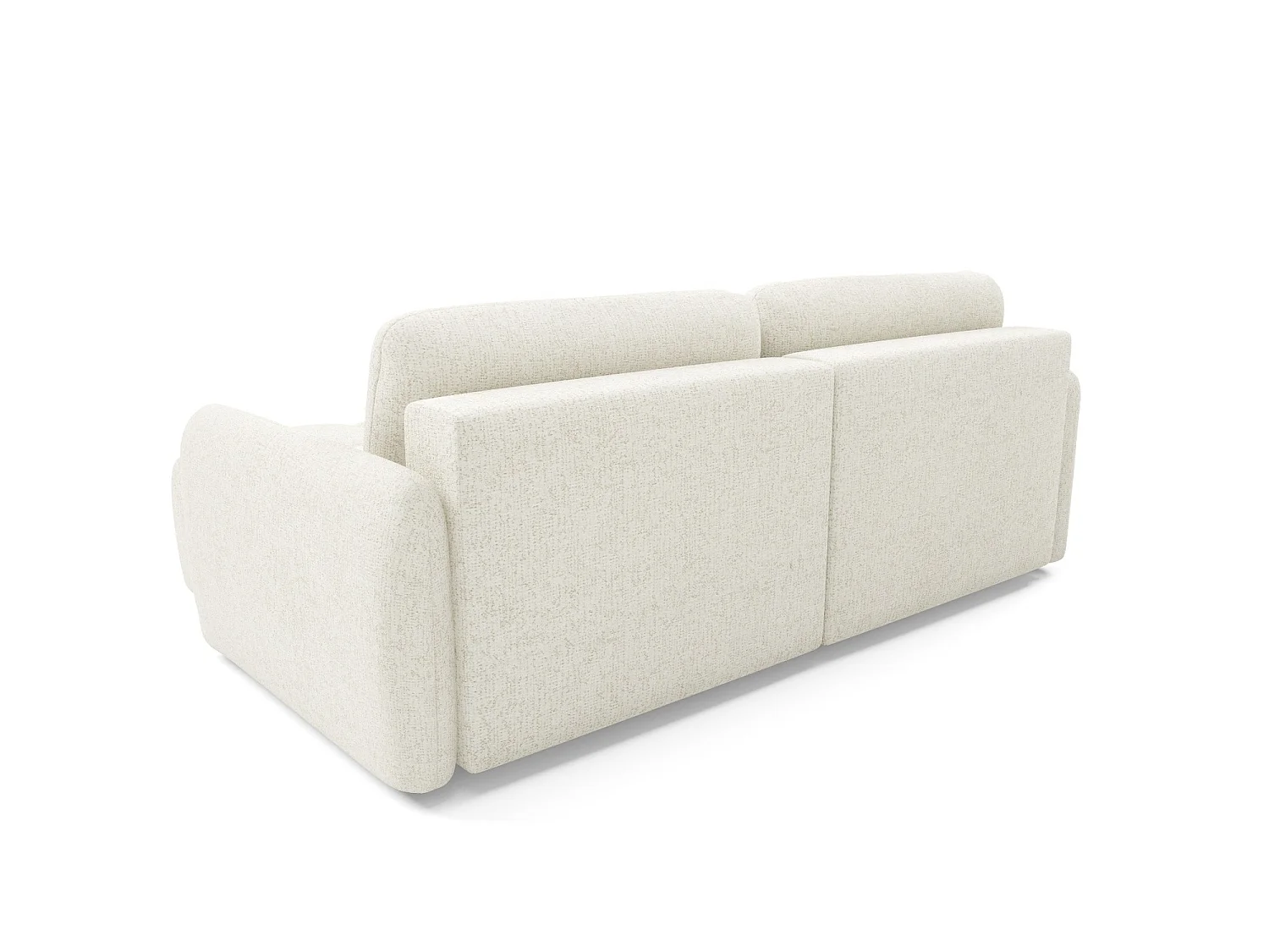 4-zits slaapbank hoekmodel BUFFOLO L, gemêleerde stof, ultrazachte zitplaatsen met wolkachtig comfort, onweerstaanbaar zitcomfort, crèmekleurig