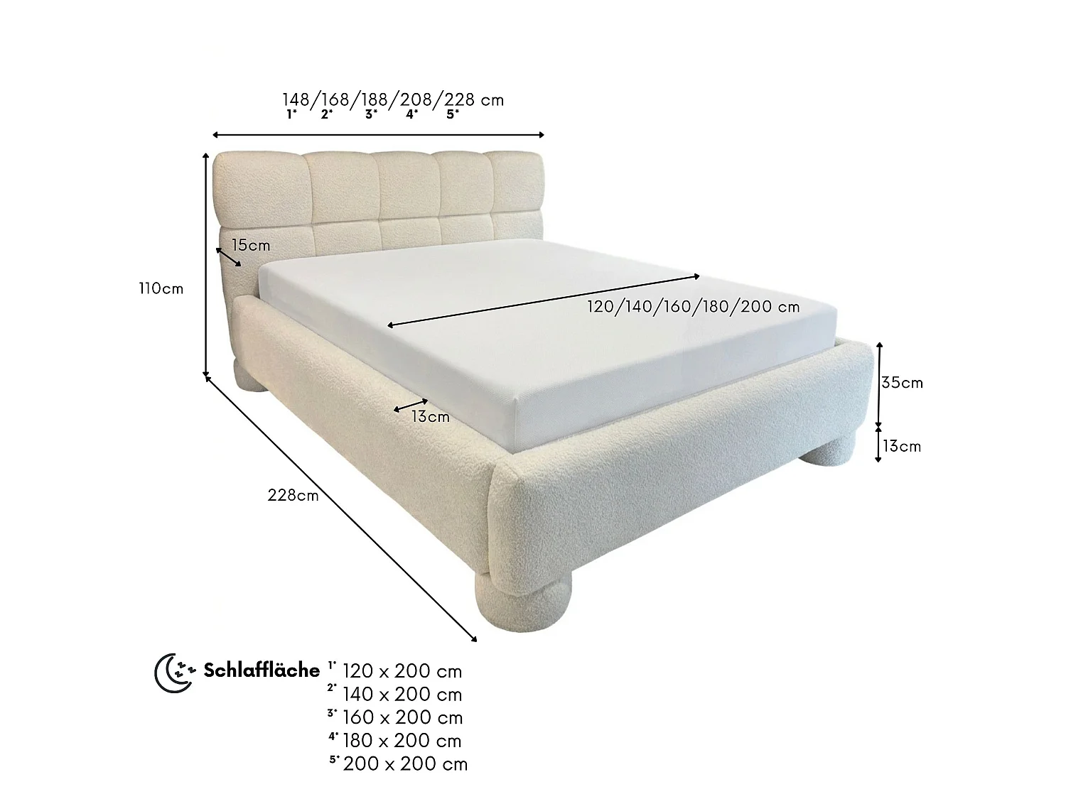 LIT REMBOURRÉ MONA 2 avec coffre de rangement et sommier à lattes SPACE PLUS ROBO-FRIENDLY 160x200-CORAL20 vert