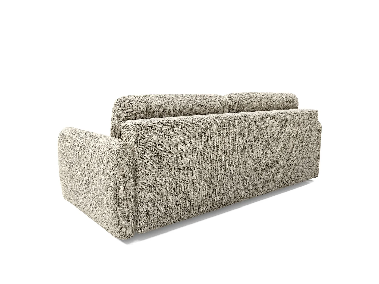 Canapé convertible 4 places SOFA BUFFOLO, tissu chiné, assises ultra moelleuses effet nuage, confort irrésistible beige