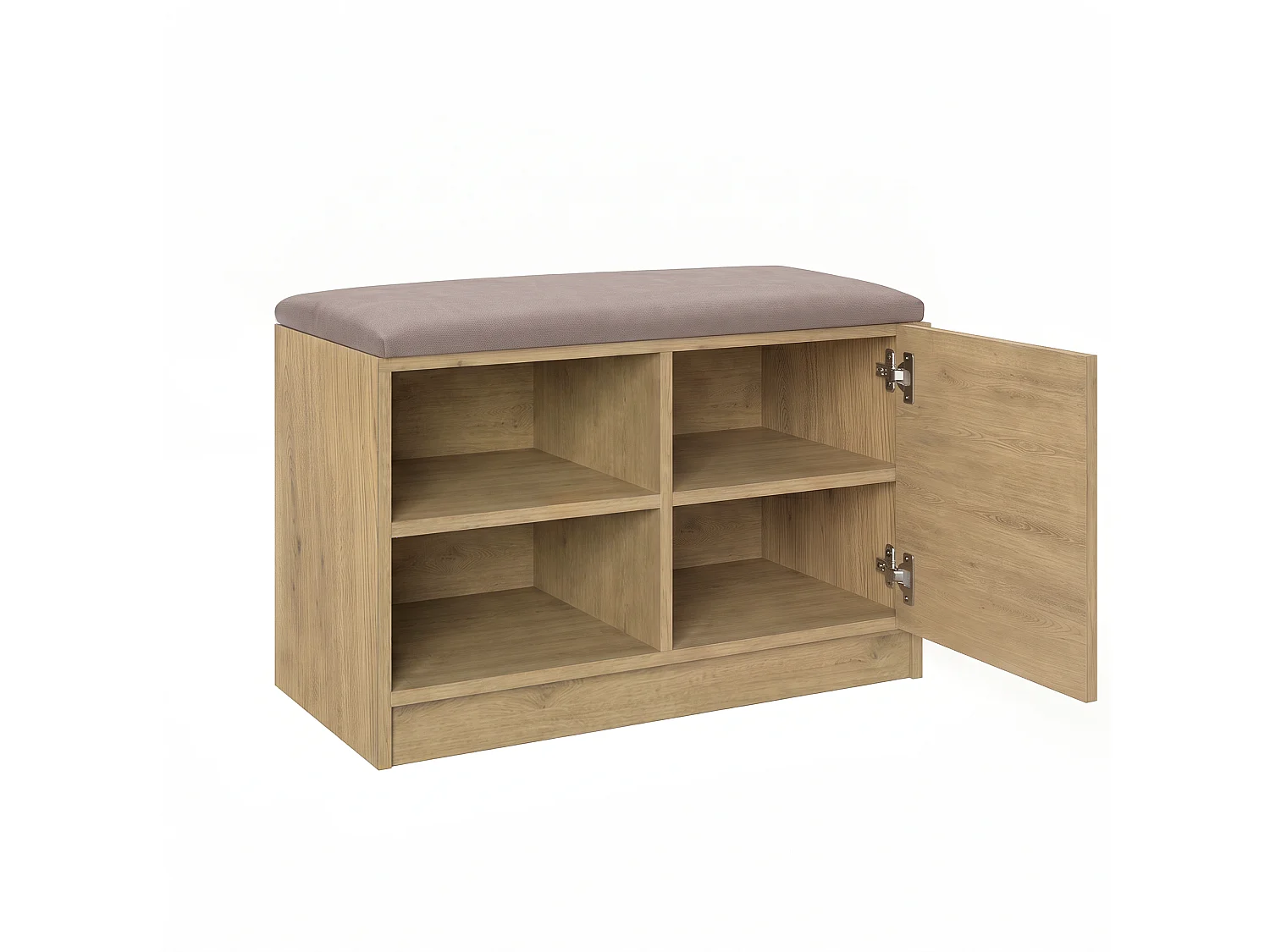 Meuble à chaussures Sovi - 70 x 44 x 33 cm avec assise meuble pour entrée chêne Cremona