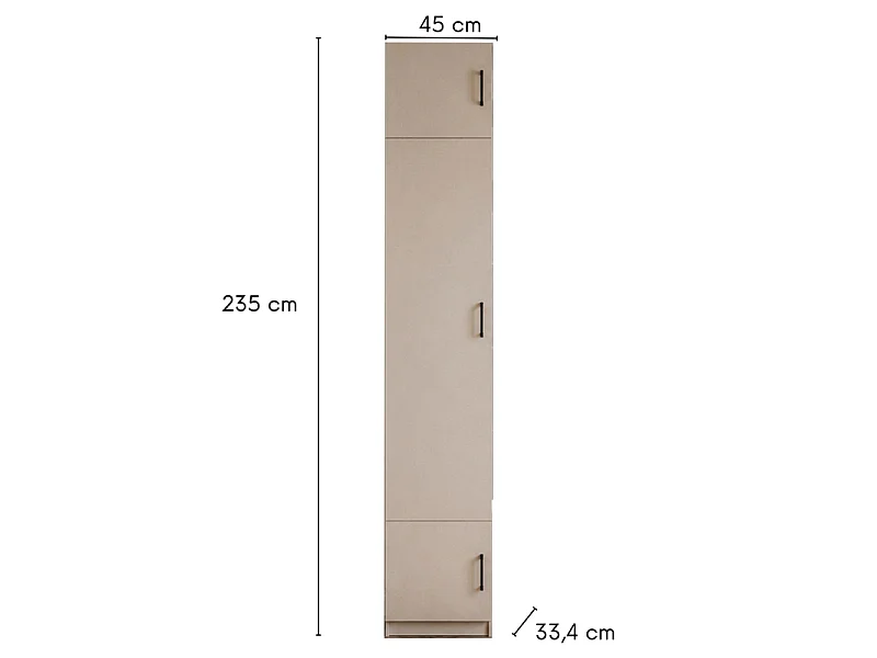 Halset Sovi - 115 x 235 x 33 cm kast kapstok zitbank halmeubel voor de hal kasjmier