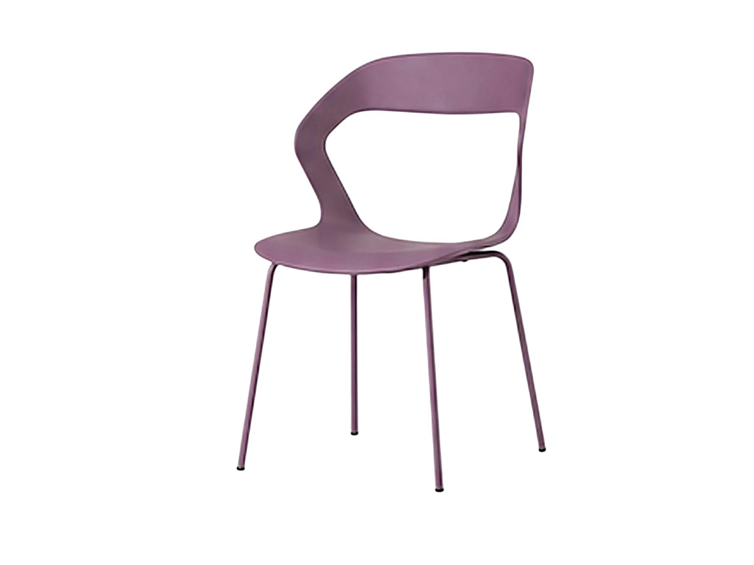 Chaise design prune en polypropylène (lot de 2) ALBA