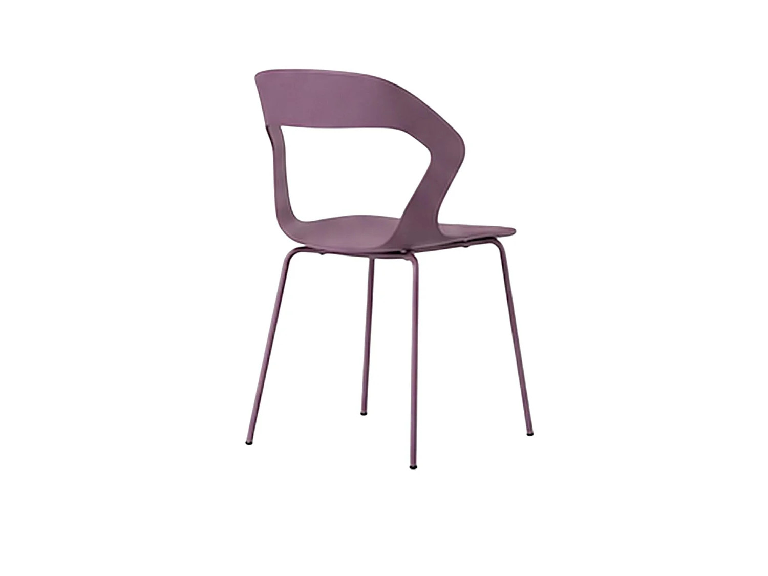 Chaise design prune en polypropylène (lot de 2) ALBA