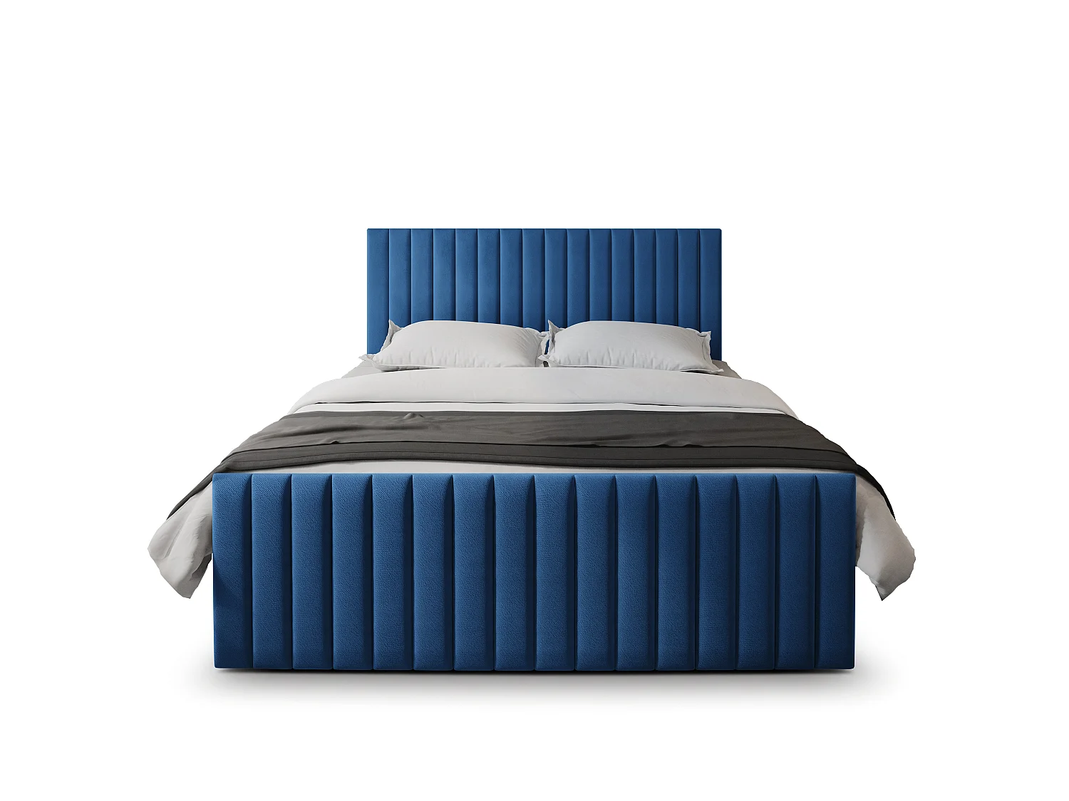 Boxspringbed ARION 200x200 cm Set met hoofdbord, bedbodem en matras, Blauw