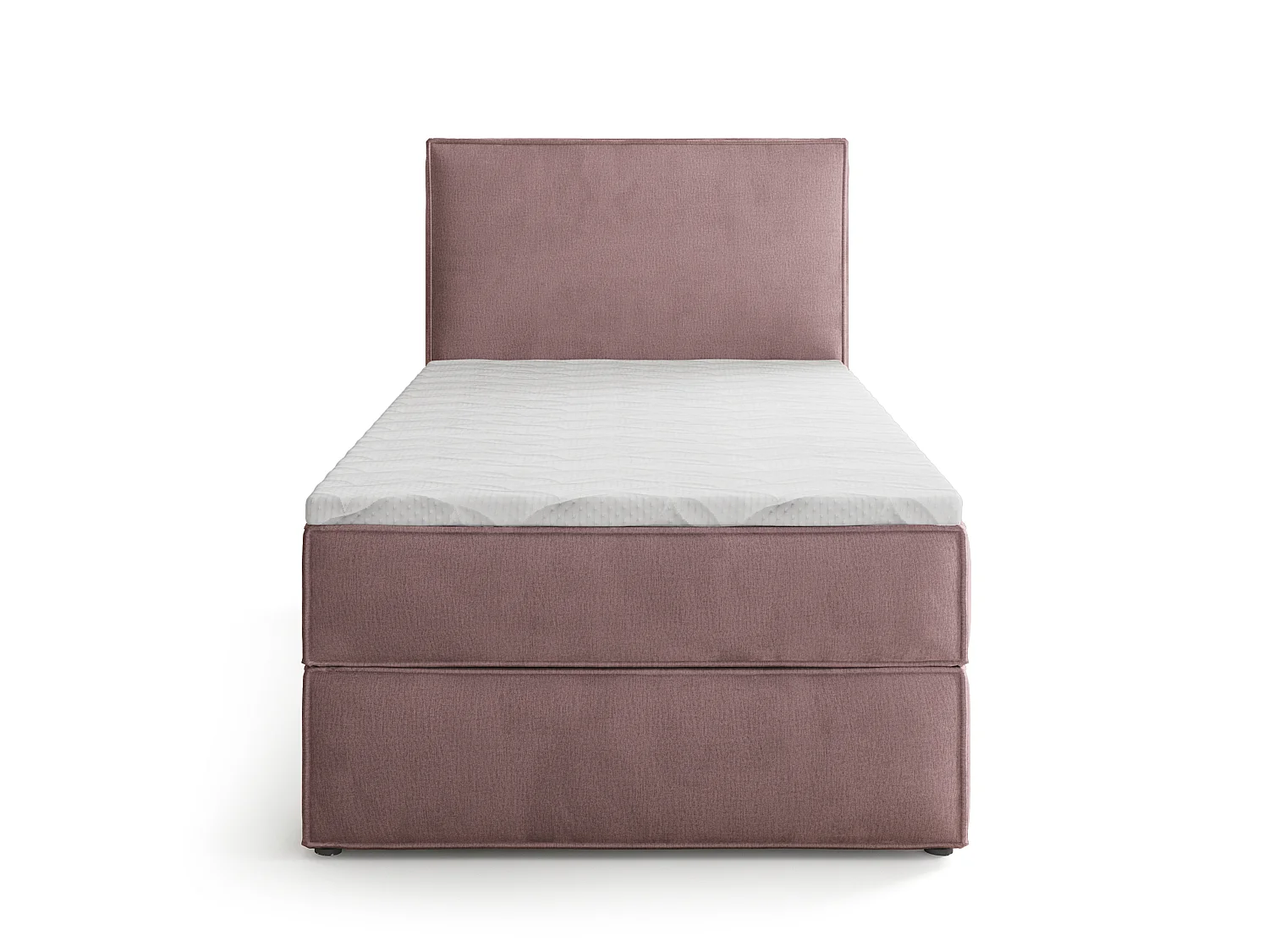 Boxspringbed PELLIO 100x200 cm Set met hoofdbord, bedbodem en matras, Mauve
