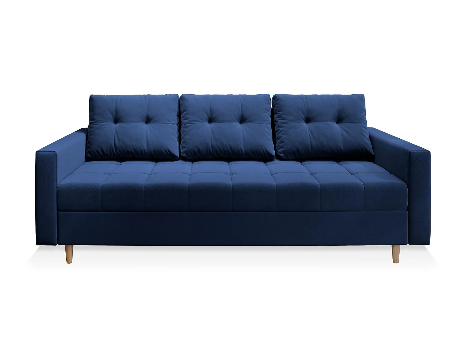 Slaapbank MILO Pluche stof Blauw