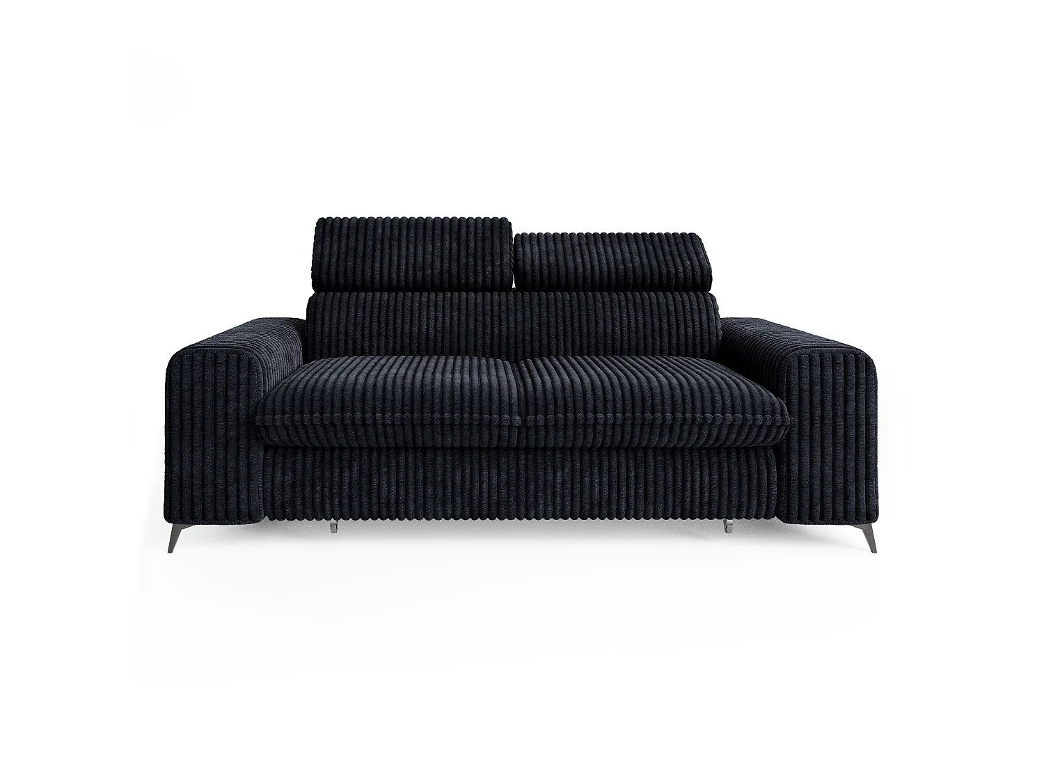 Slaapbank BENETE Corduroy stof Zwart