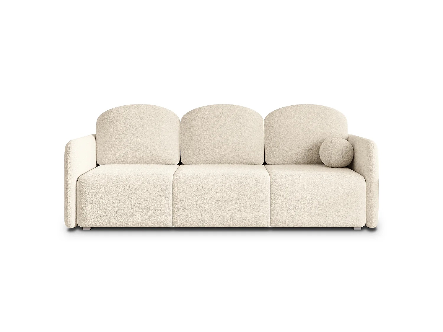 Slaapbank SUVI III Bouclé stof Crème