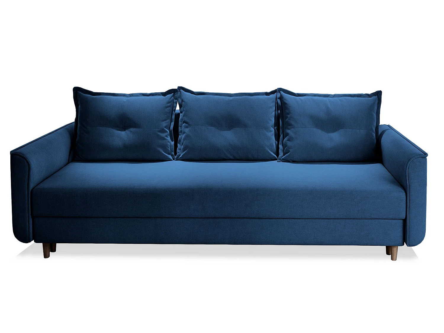 Slaapbank NAPOL Pluche stof Blauw