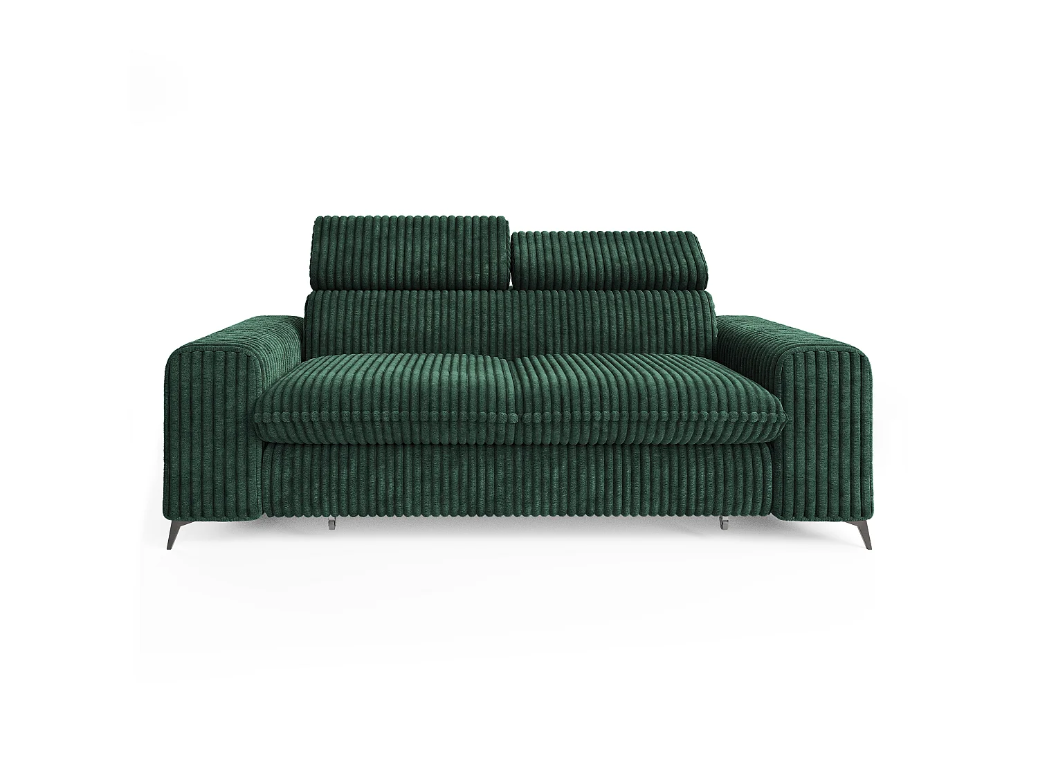 Slaapbank BENETE Corduroy stof Flessengroen