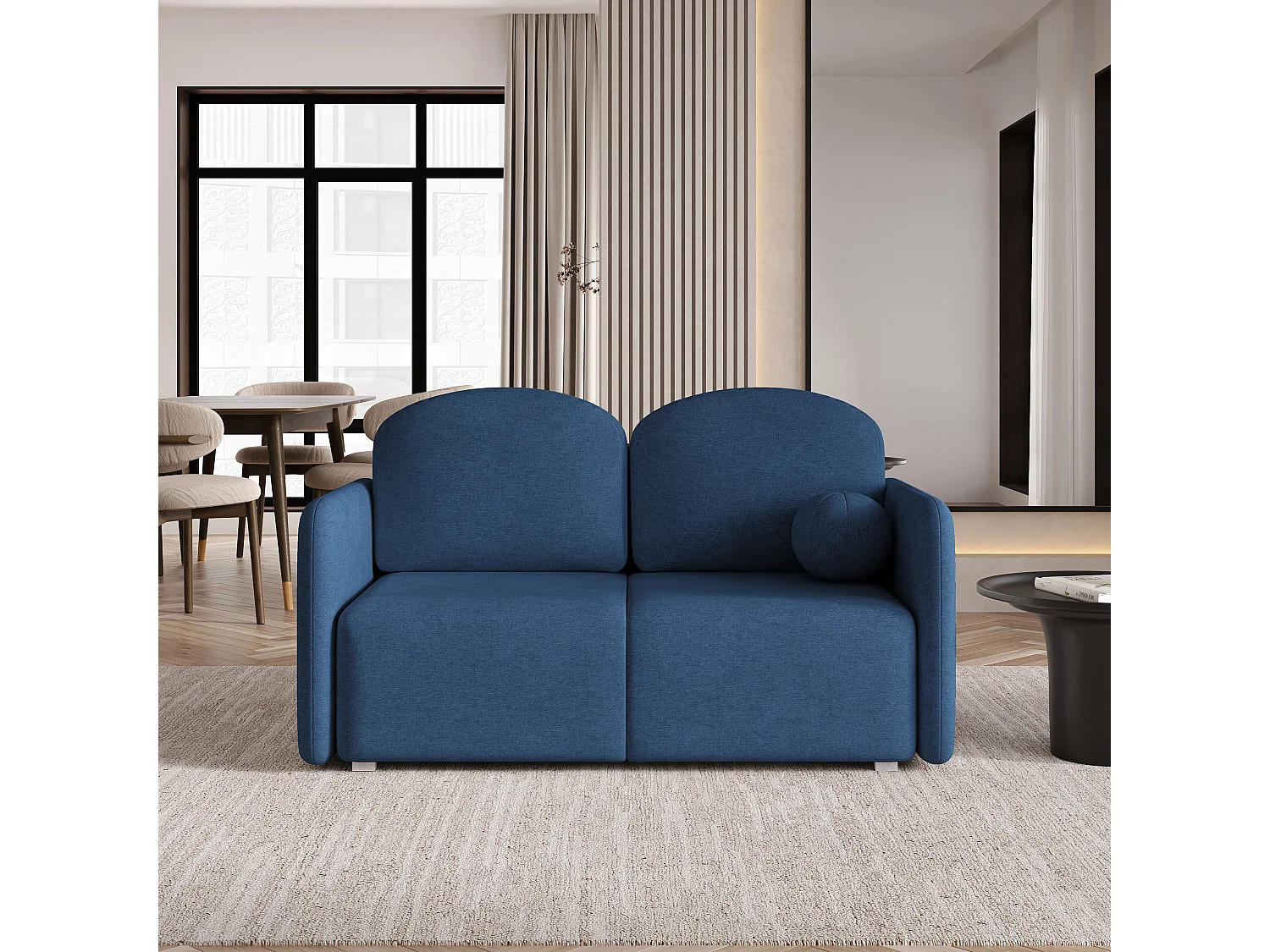 Slaapbank SUVI II Geweven stof Blauw