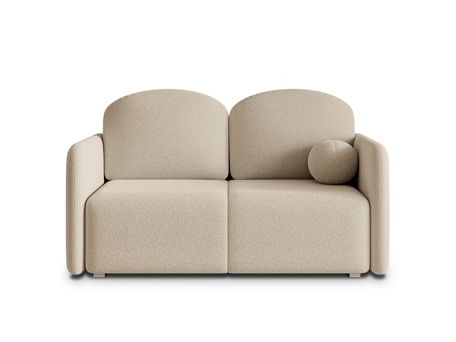 Canapé-lit SUVI II, Tissu bouclé, Beige