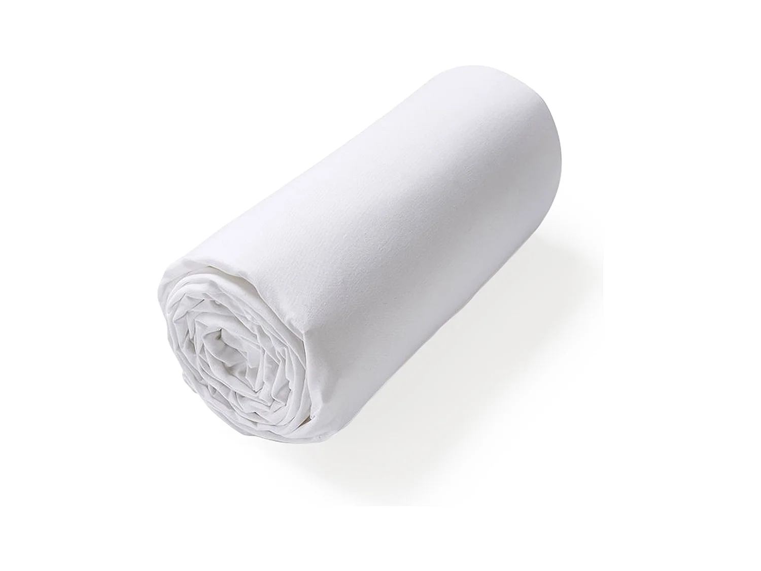 Drap housse uni 200x220 cm bonnet 50 cm coton ALTO blanc