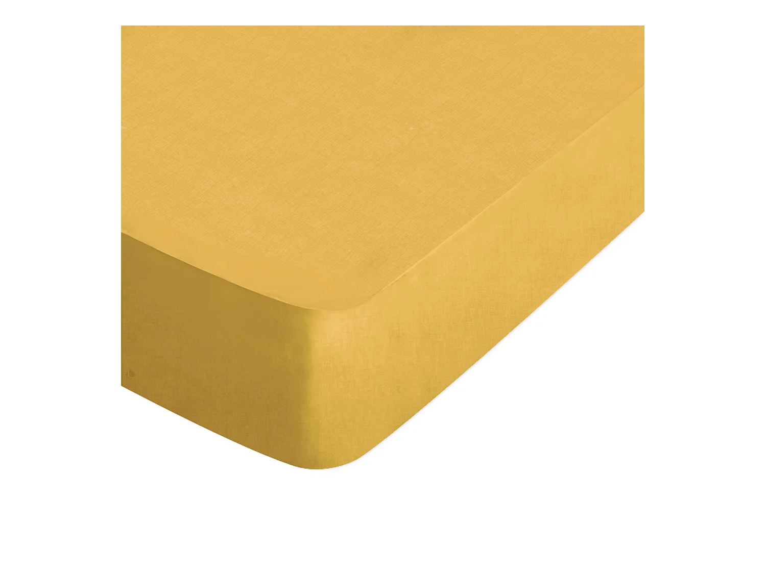 Drap housse uni 200x190 cm bonnet 30 cm coton ALTO jaune bourdon
