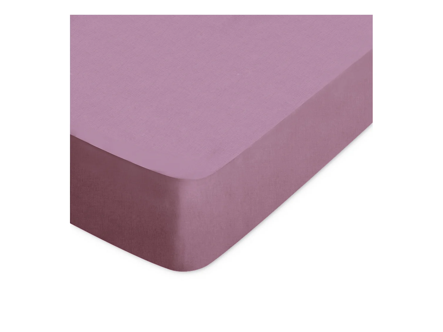 Drap housse uni 210x200 cm bonnet 30 cm coton ALTO Raisin