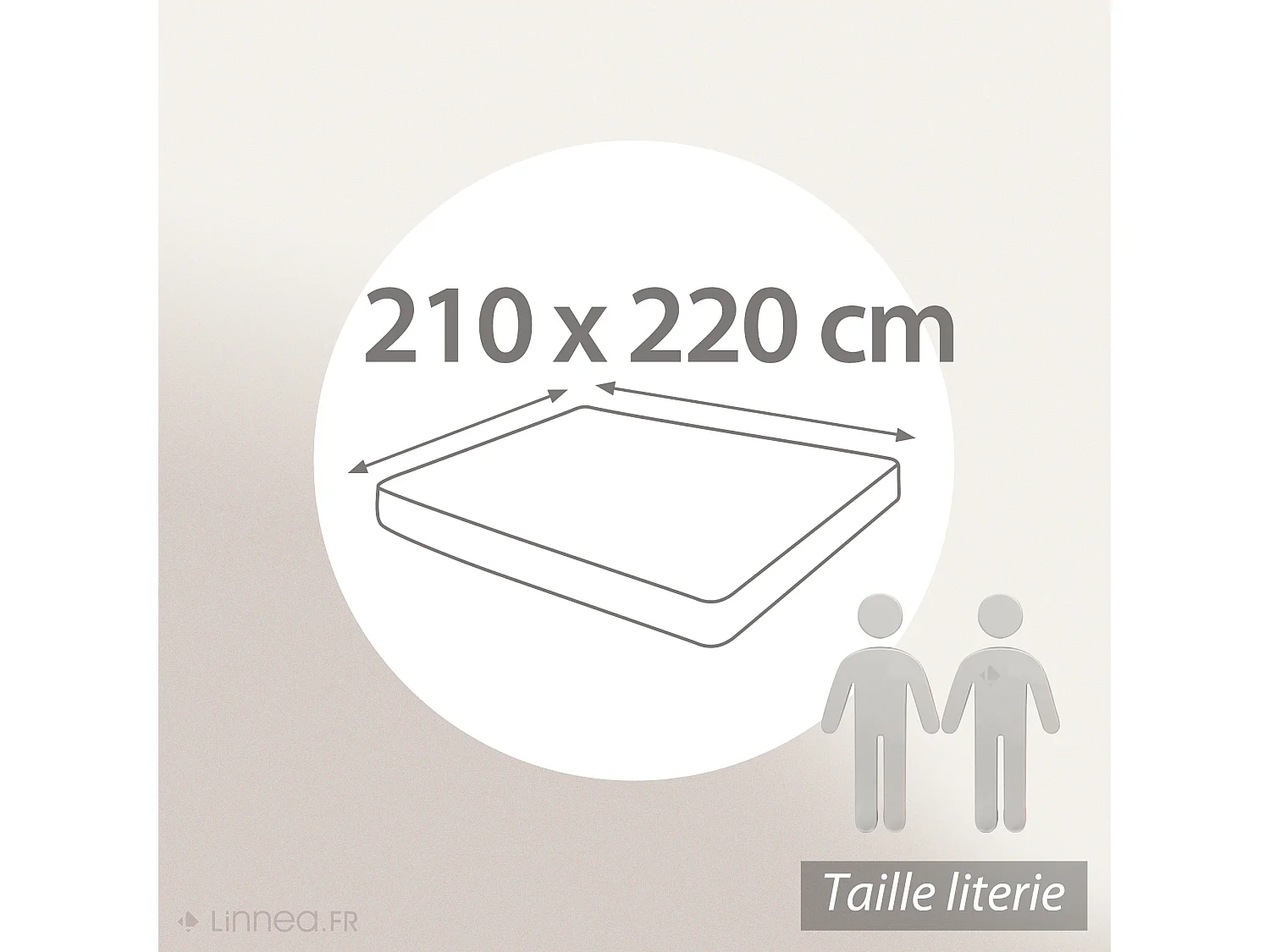 Drap housse uni 210x220 cm bonnet 30 cm coton ALTO Crème