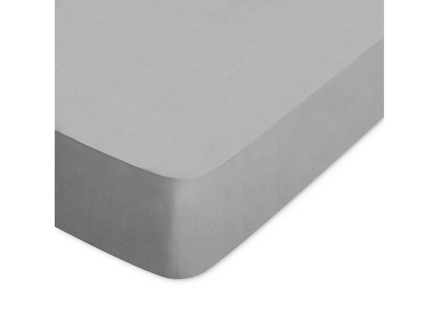 Drap housse uni 90x200 cm bonnet 30 cm coton ALTO Alu