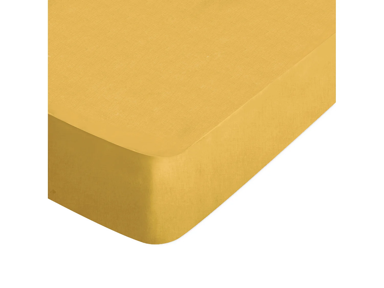 Drap housse uni 90x190 cm bonnet 50 cm coton ALTO jaune bourdon