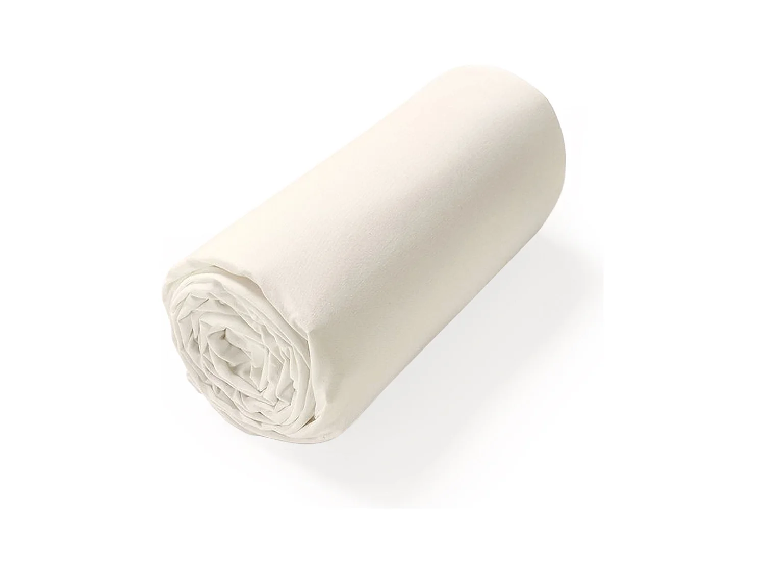 Drap housse uni 100x200 cm bonnet 30 cm coton ALTO Crème