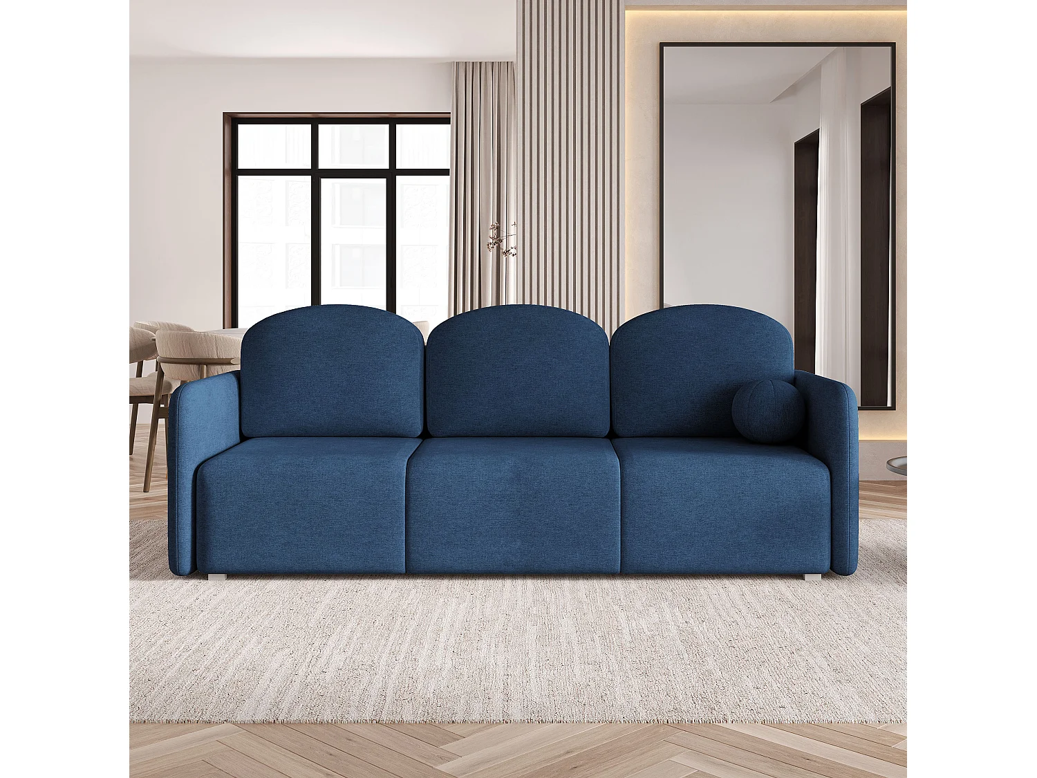 Slaapbank SUVI III Geweven stof Blauw