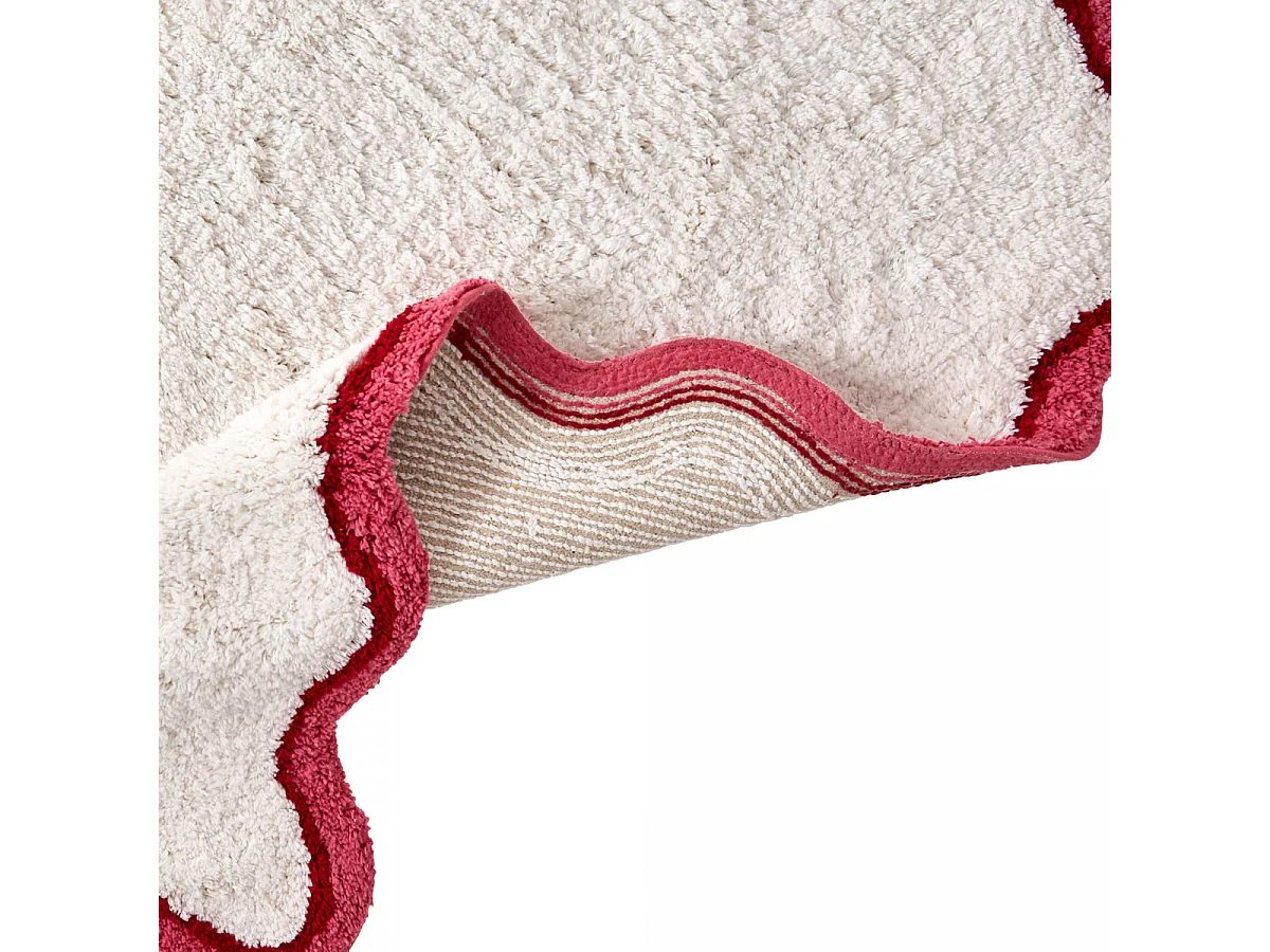 Tapis de bain festonné 100% coton tufté 50x80cm