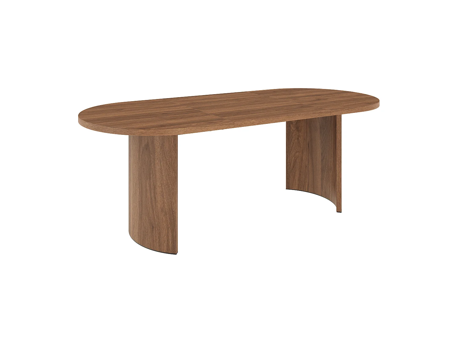 Stół jadalny 200x90x75 cm - Pojemność 6 do 8 osób - Zaokrąglone narożniki i gruby blat - MDF - Brązowy