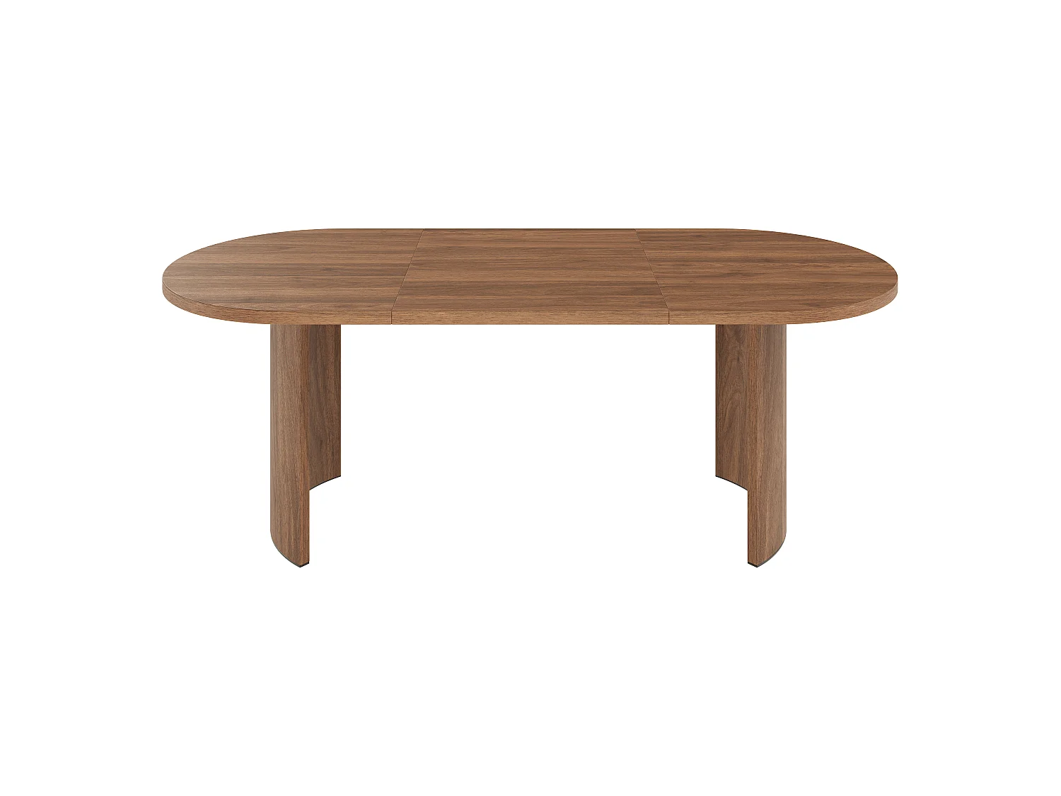 Stół jadalny 200x90x75 cm - Pojemność 6 do 8 osób - Zaokrąglone narożniki i gruby blat - MDF - Brązowy