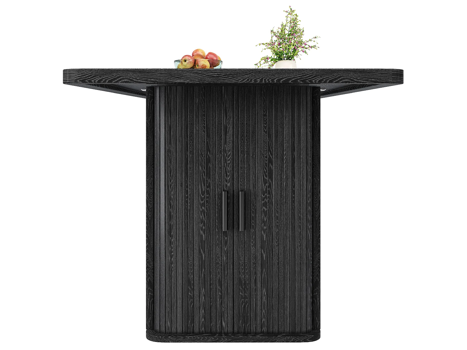 Table à Manger Extensible 140/180cm - Table de Cuisine avec Compartiments de Rangement Bilatéraux - Noir