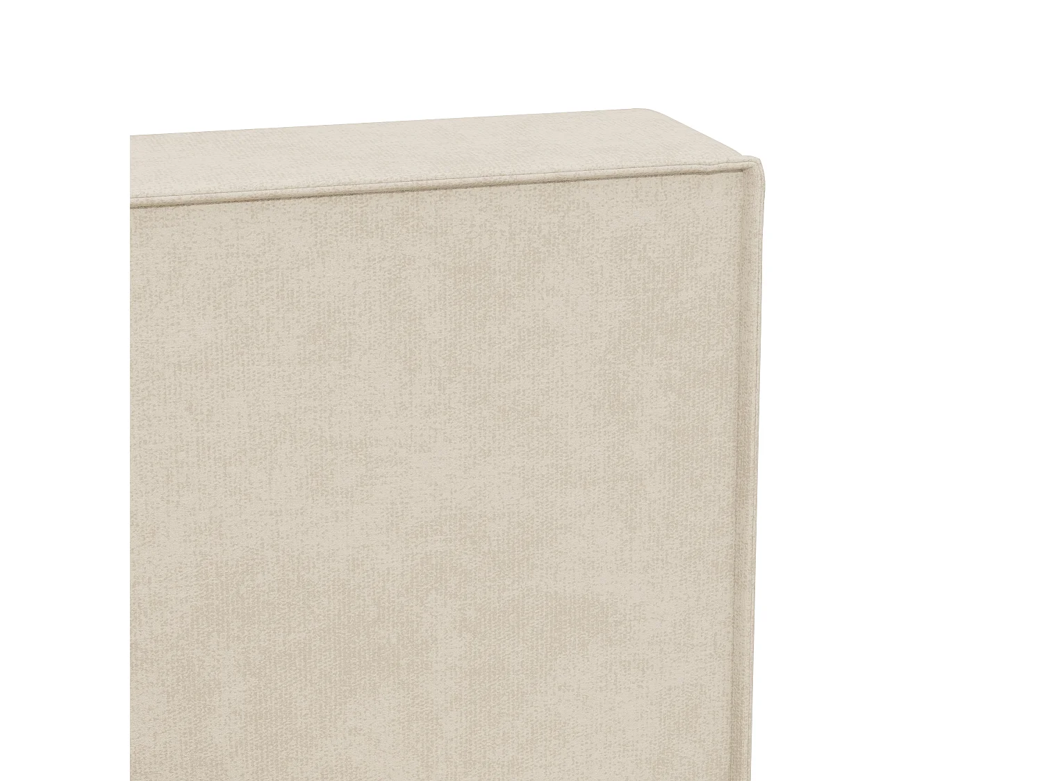 Säng med förvaringsutrymme stoppad 90x200 cm - Med huvudgavel och spjälbotten - Förvaringsutrymme - Chenilltyg - Beige (utan madrass)