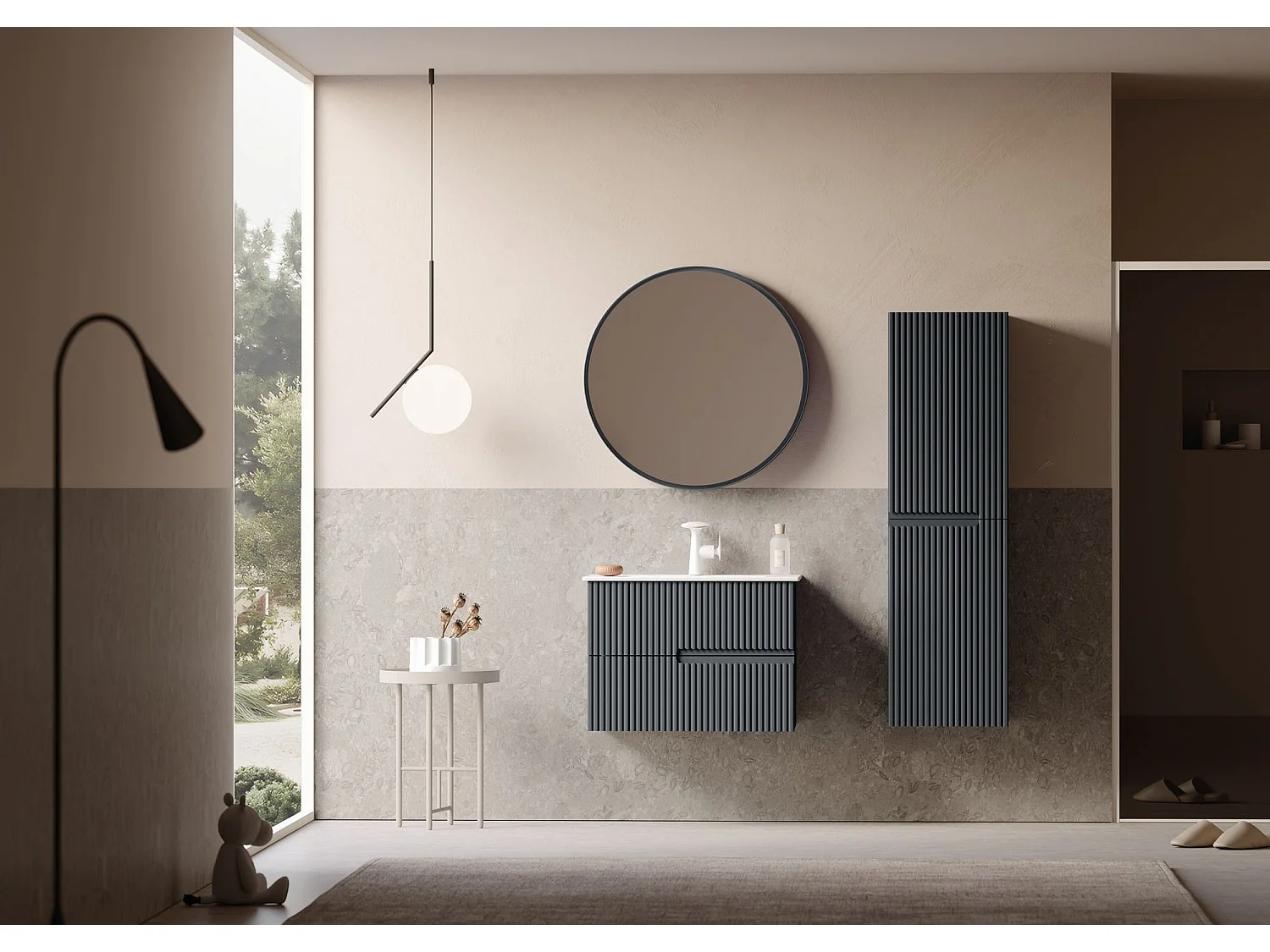 Wastafelmeubel "Moonlight 70 v2" - 71 x 51 x 51 cm - Mat antraciet