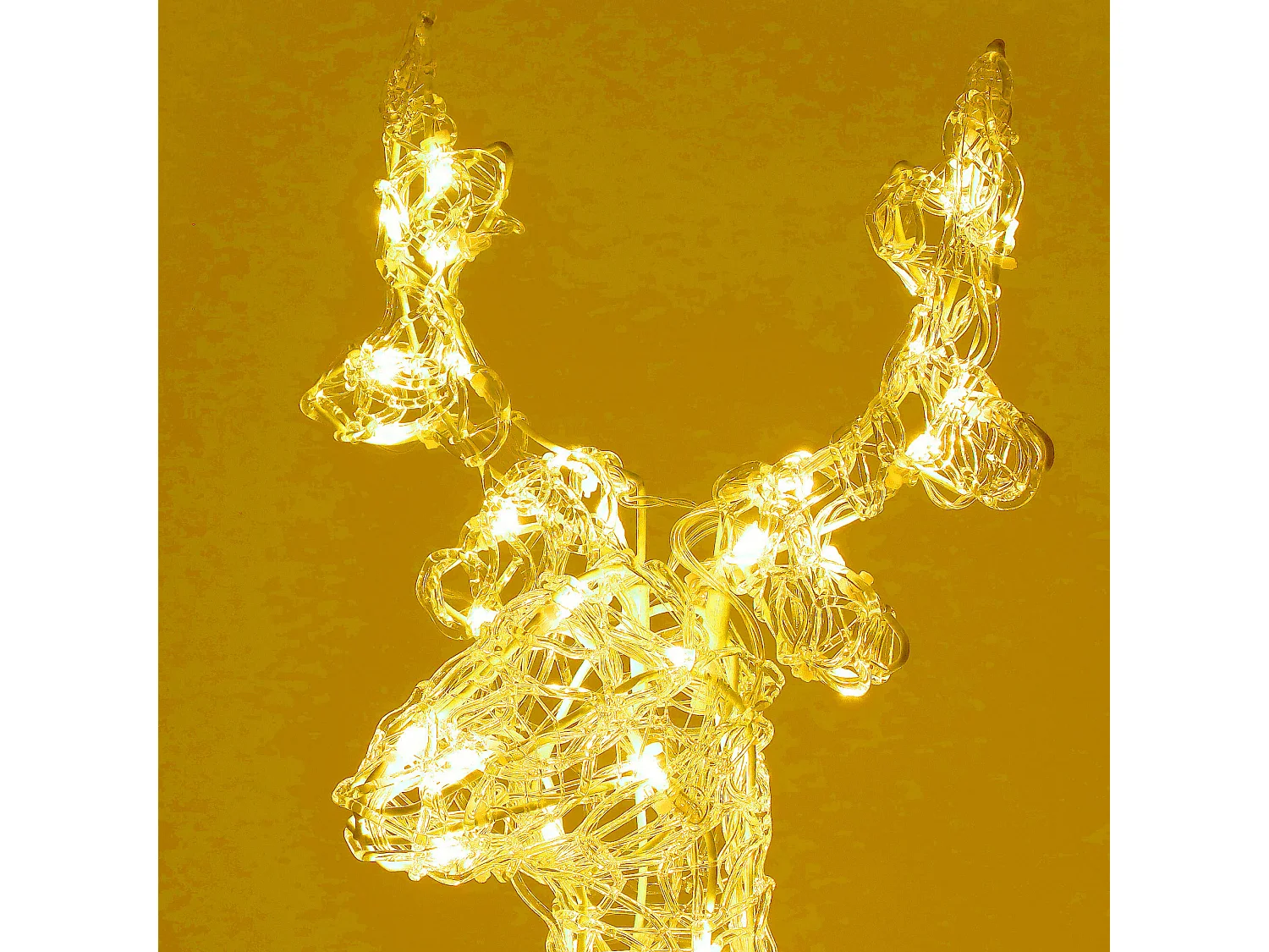 Figurine décorative LED renne debout lumière blanche chaude Noël