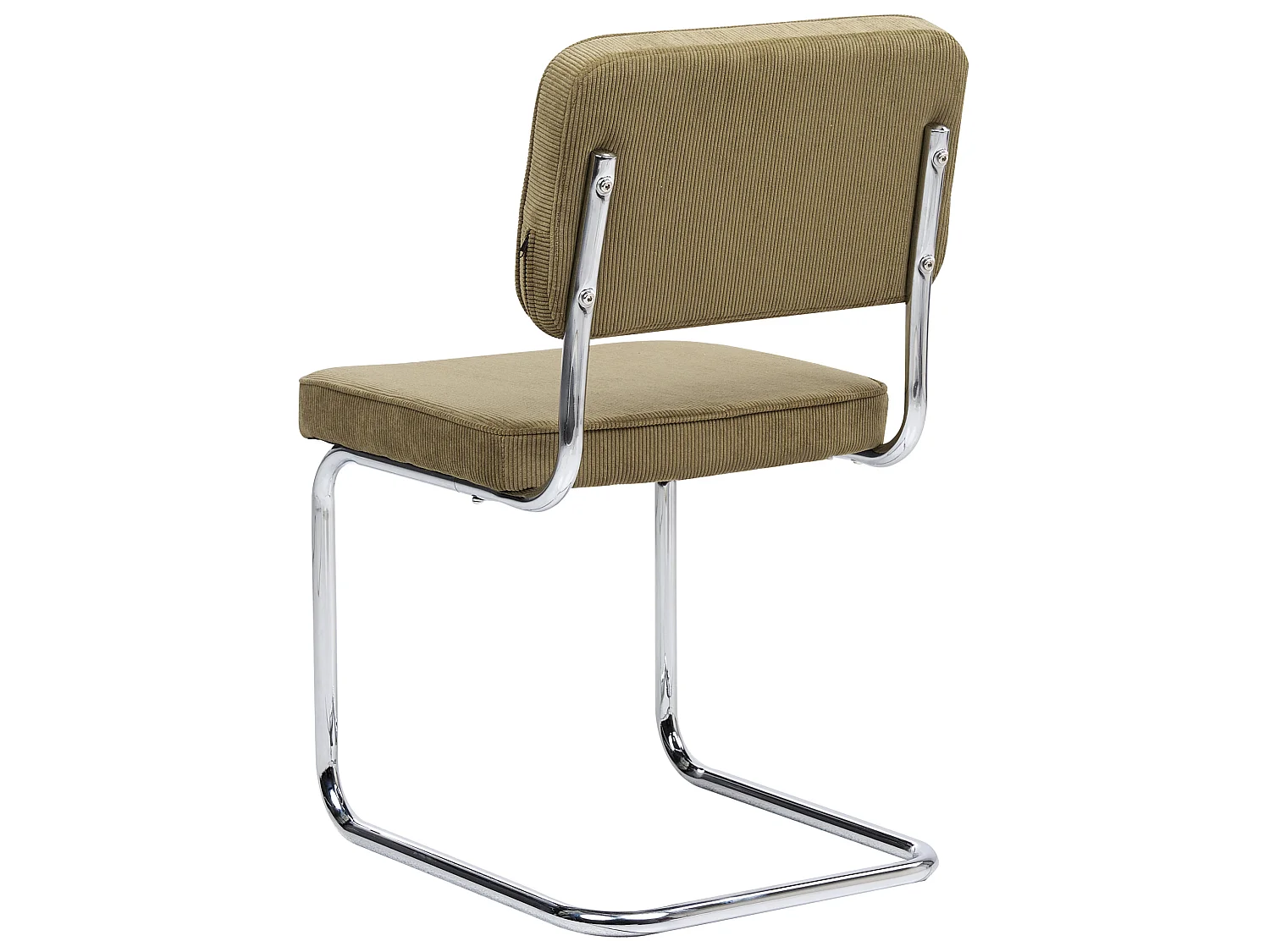 Lot de 2 chaises de salle à manger IRWIN Velours côtelé Vert olive