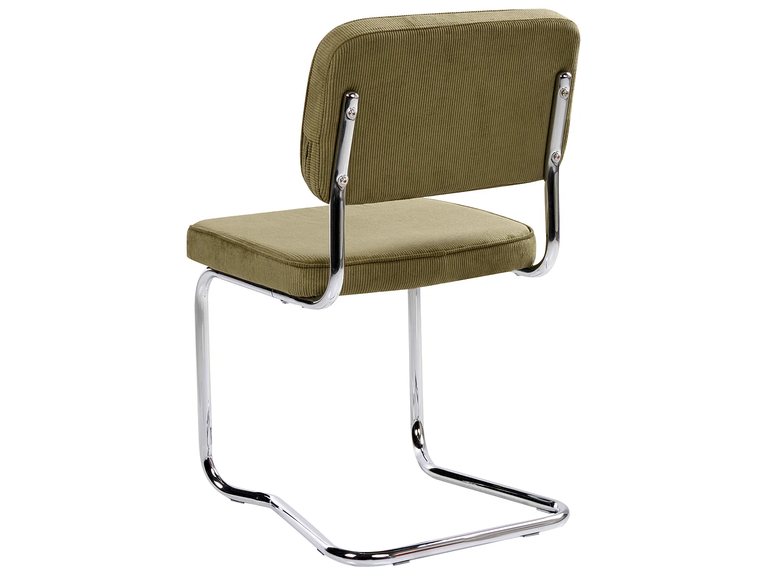 Lot de 2 chaises de salle à manger IRWIN Velours côtelé Vert olive