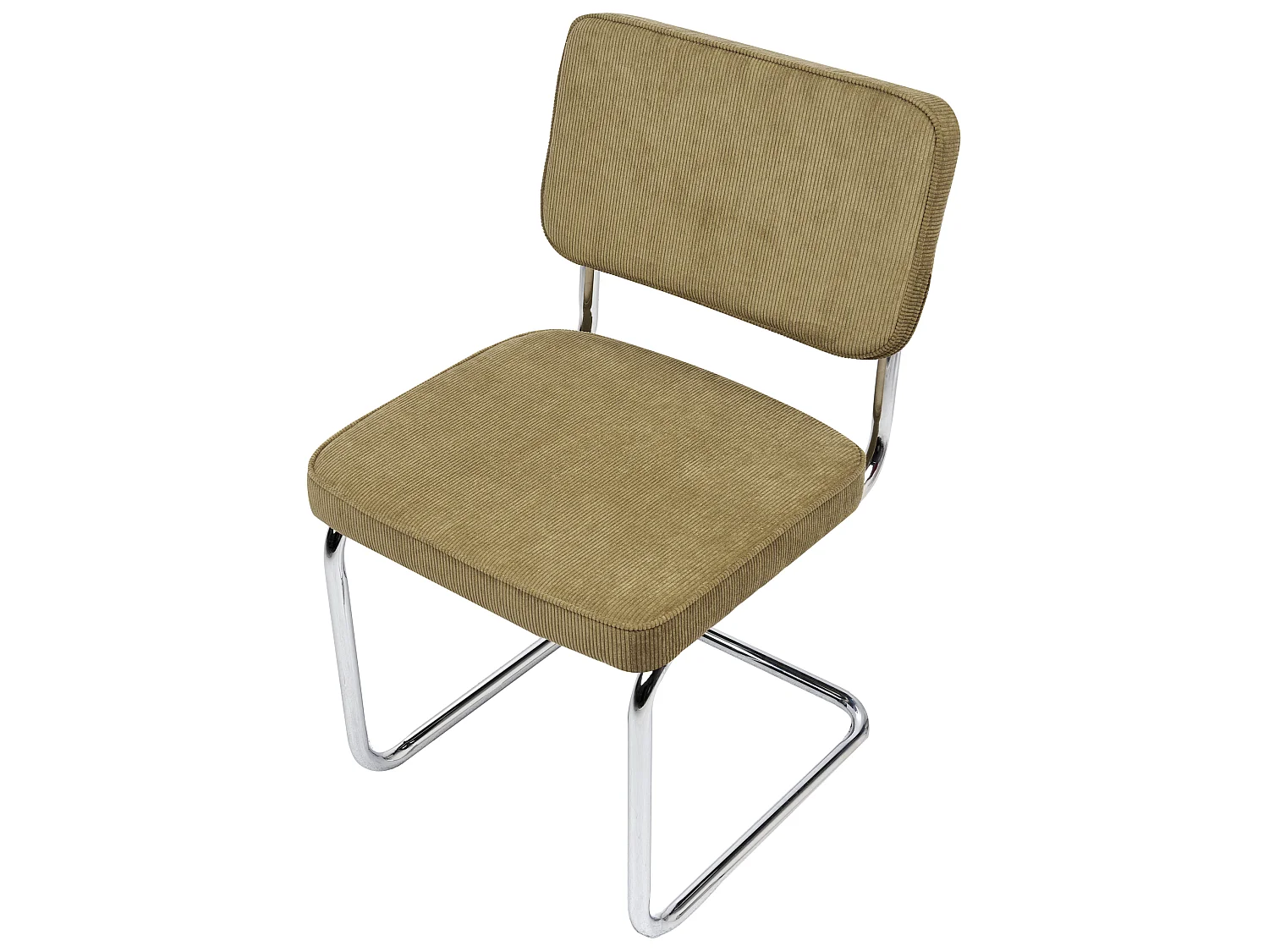 Lot de 2 chaises de salle à manger IRWIN Velours côtelé Vert olive