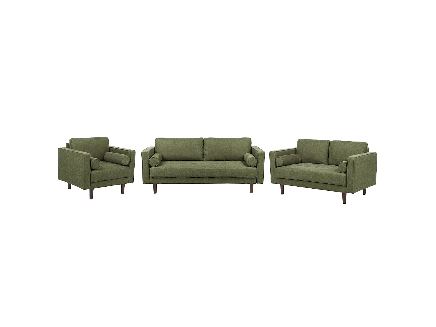 Ensemble de salon NURMO Tissu Vert foncé 6 places
