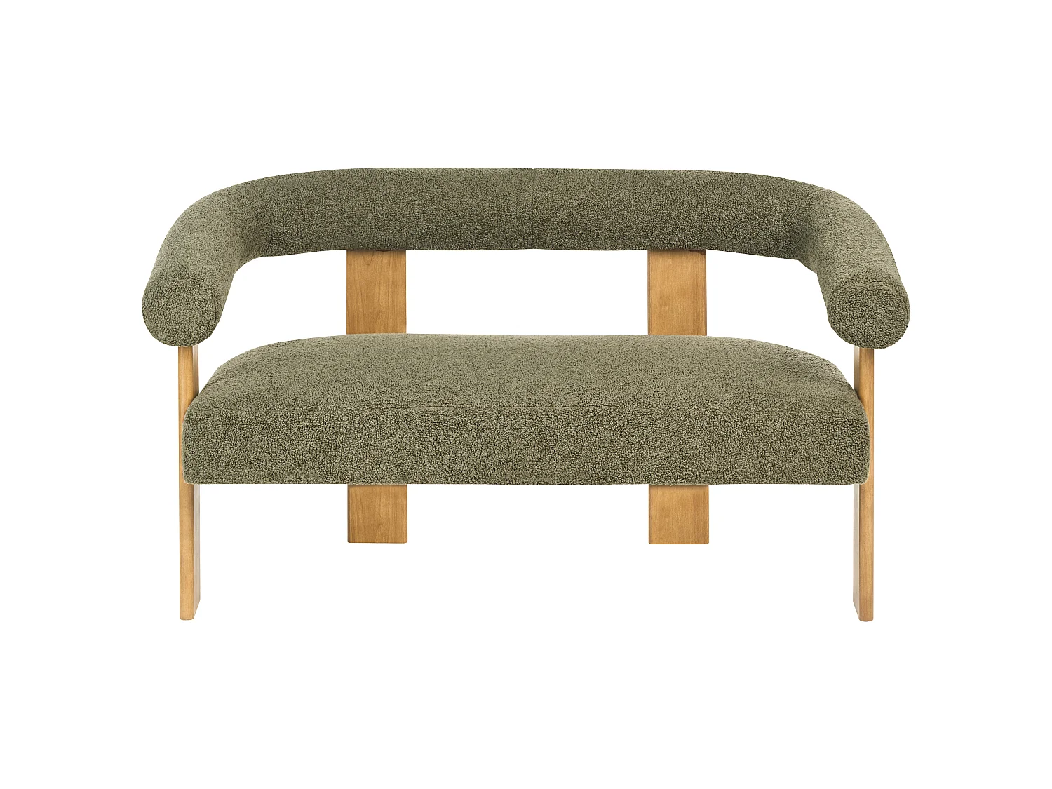 Ensemble de salon ILBRO Bouclé Vert/ Marron clair