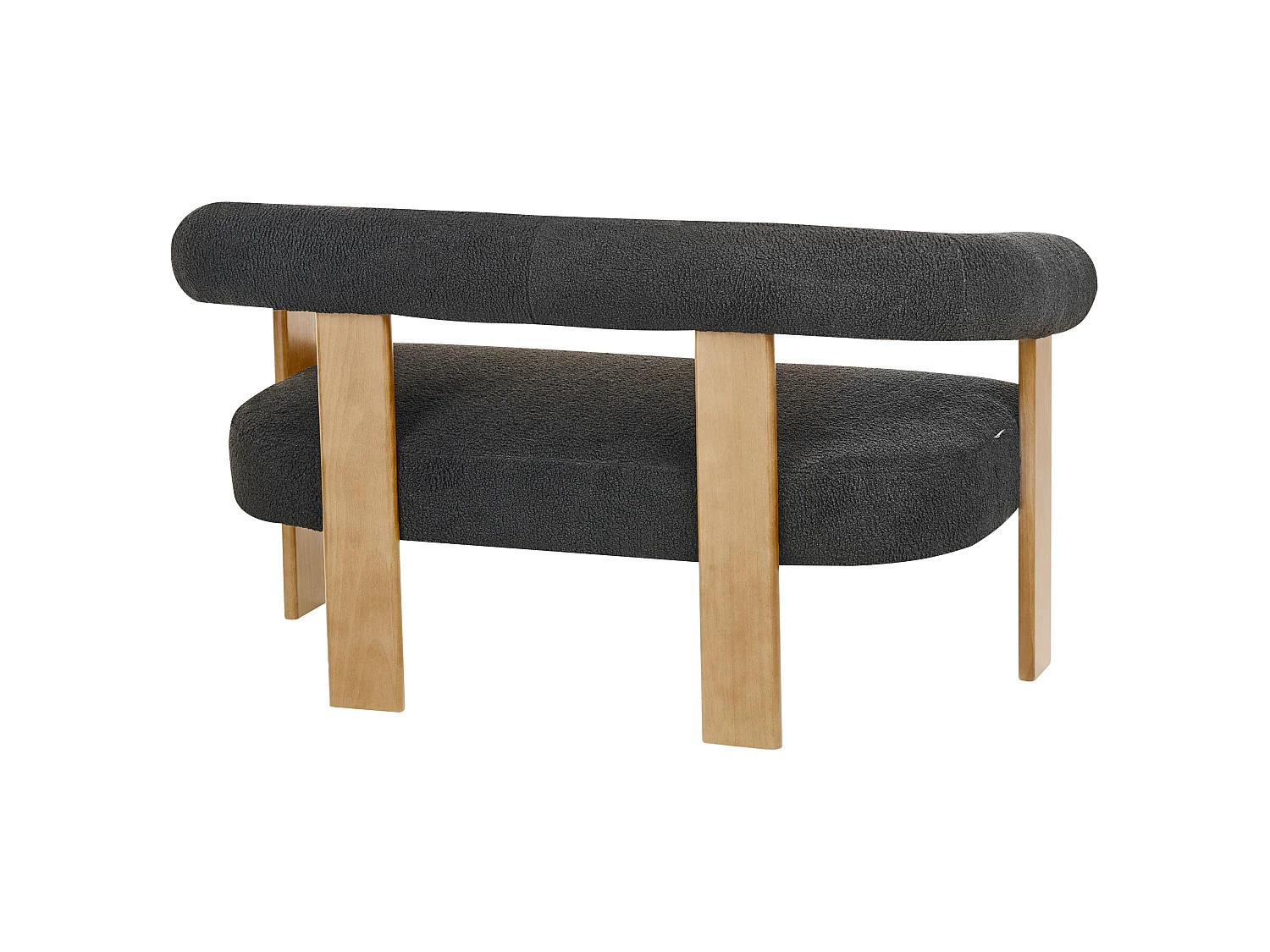 Ensemble de salon ILBRO Bouclé Noir/ Marron clair