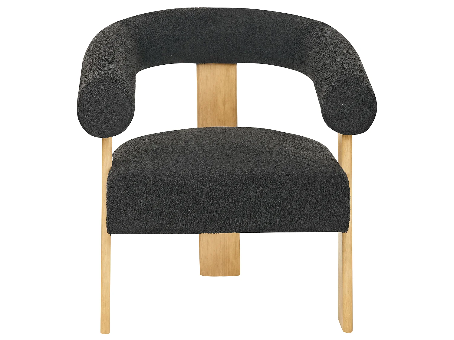 Ensemble de salon ILBRO Bouclé Noir/ Marron clair