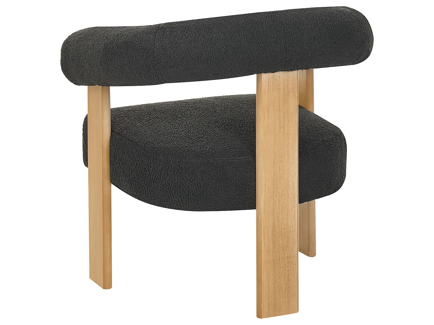 Ensemble de salon ILBRO Bouclé Noir/ Marron clair