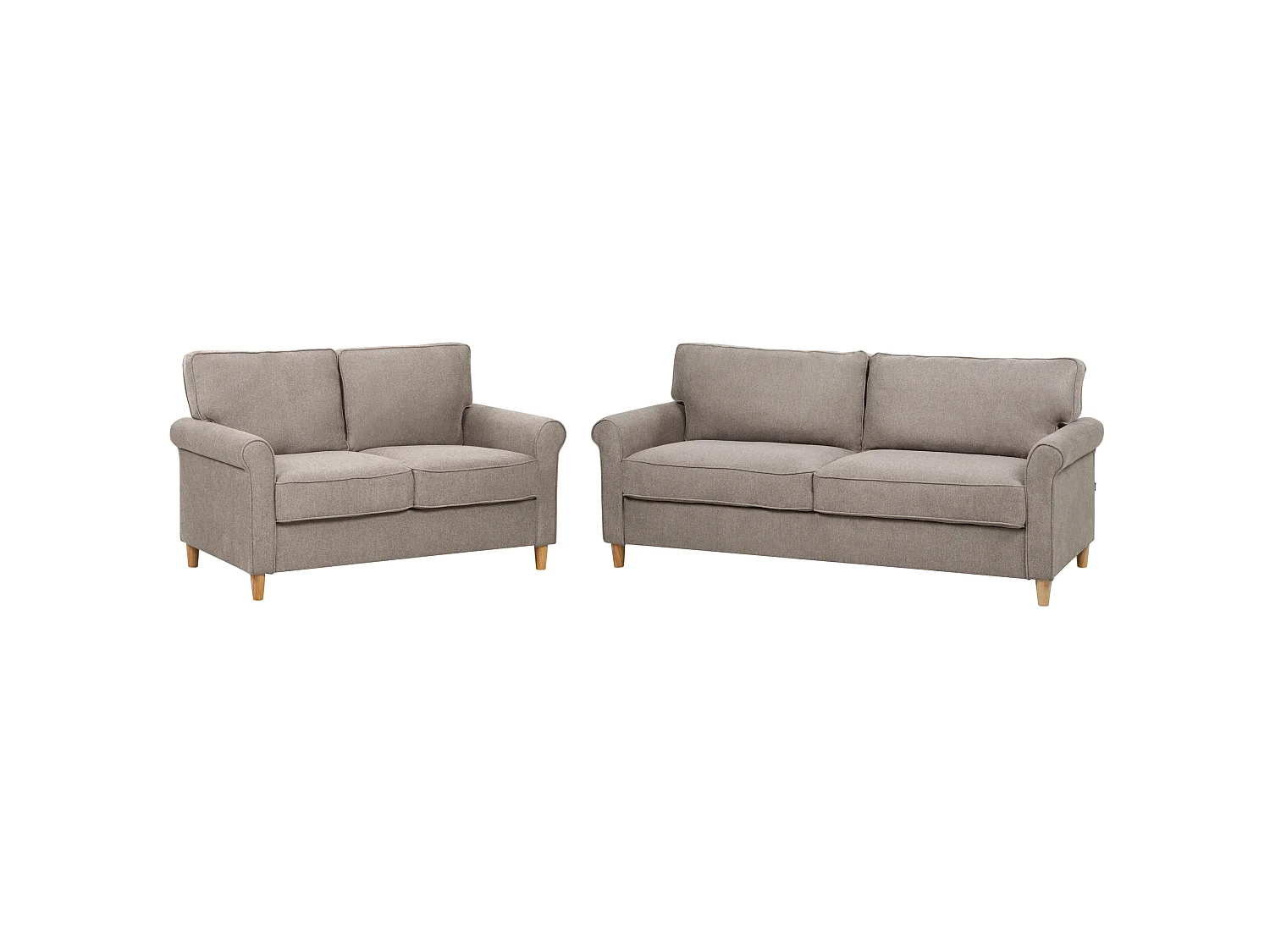 Ensemble de salon RONNEBY Tissu Marron clair 5 places