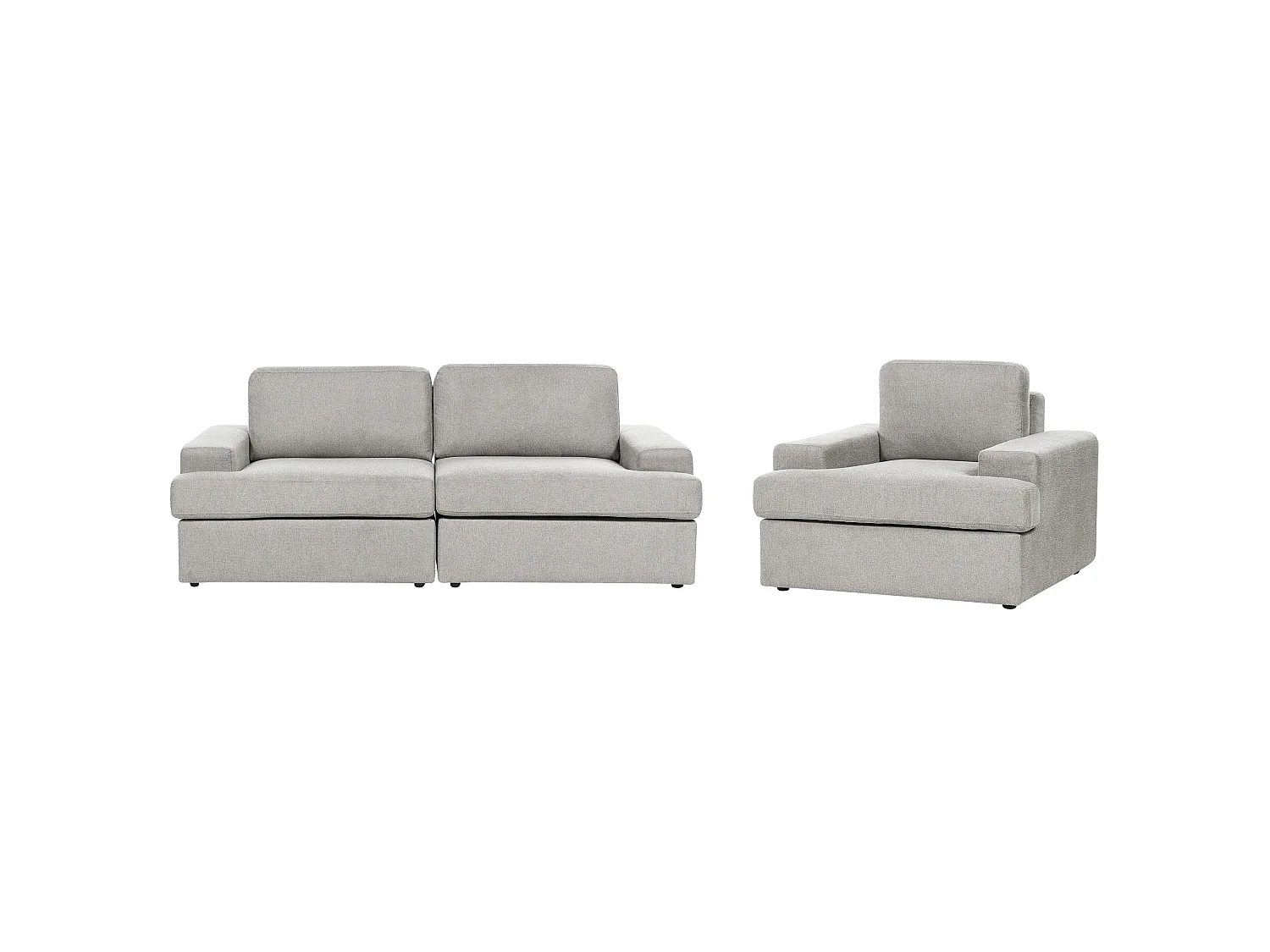 Ensemble de salon ALLA Tissu Gris clair 4 places