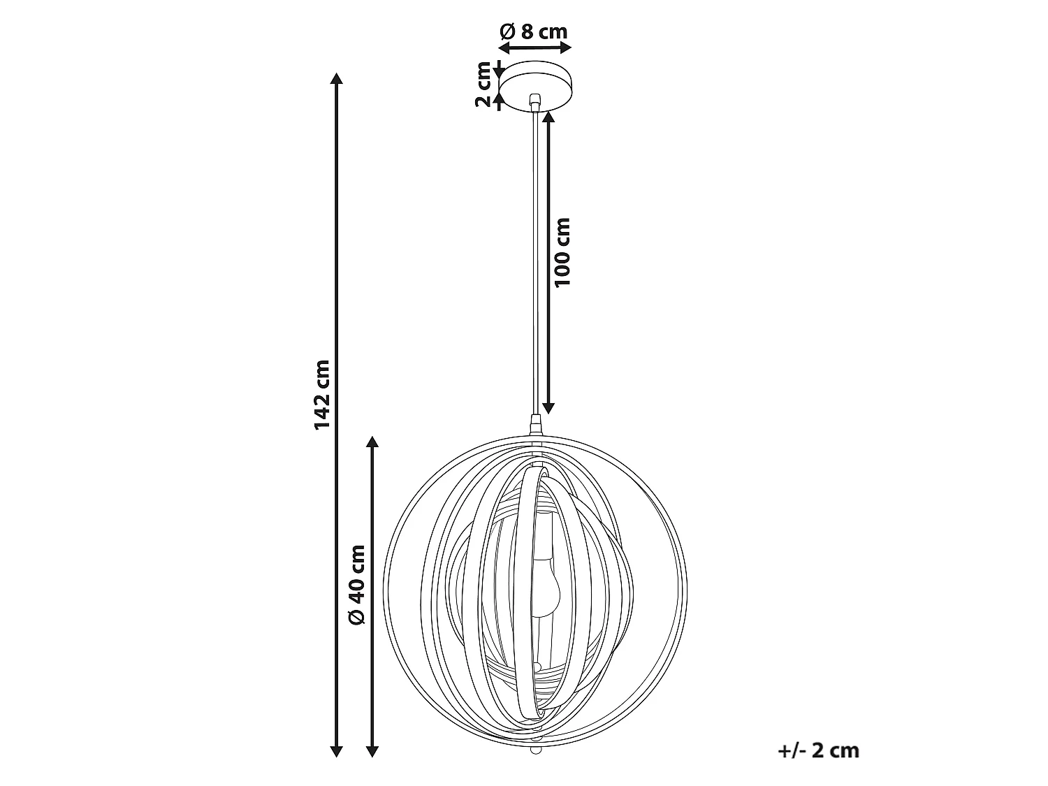 Lampe suspension MURRELL Bois de peuplier Noir