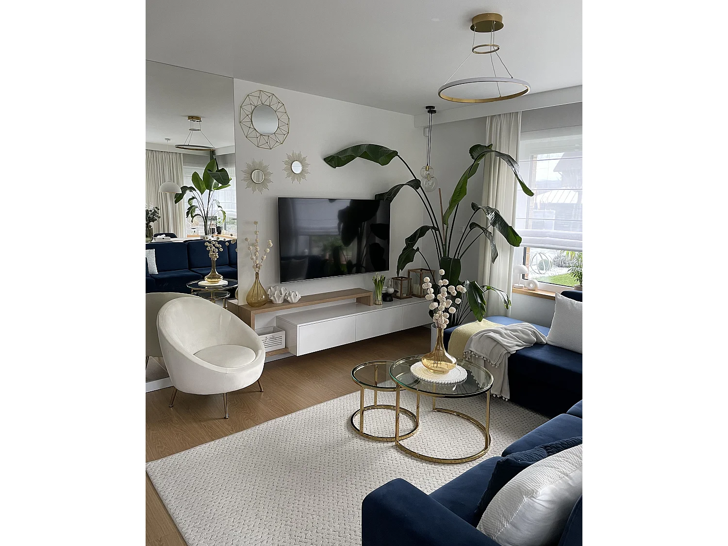 Set van 2 salontafels GRANGE Veiligheidsglas Goud